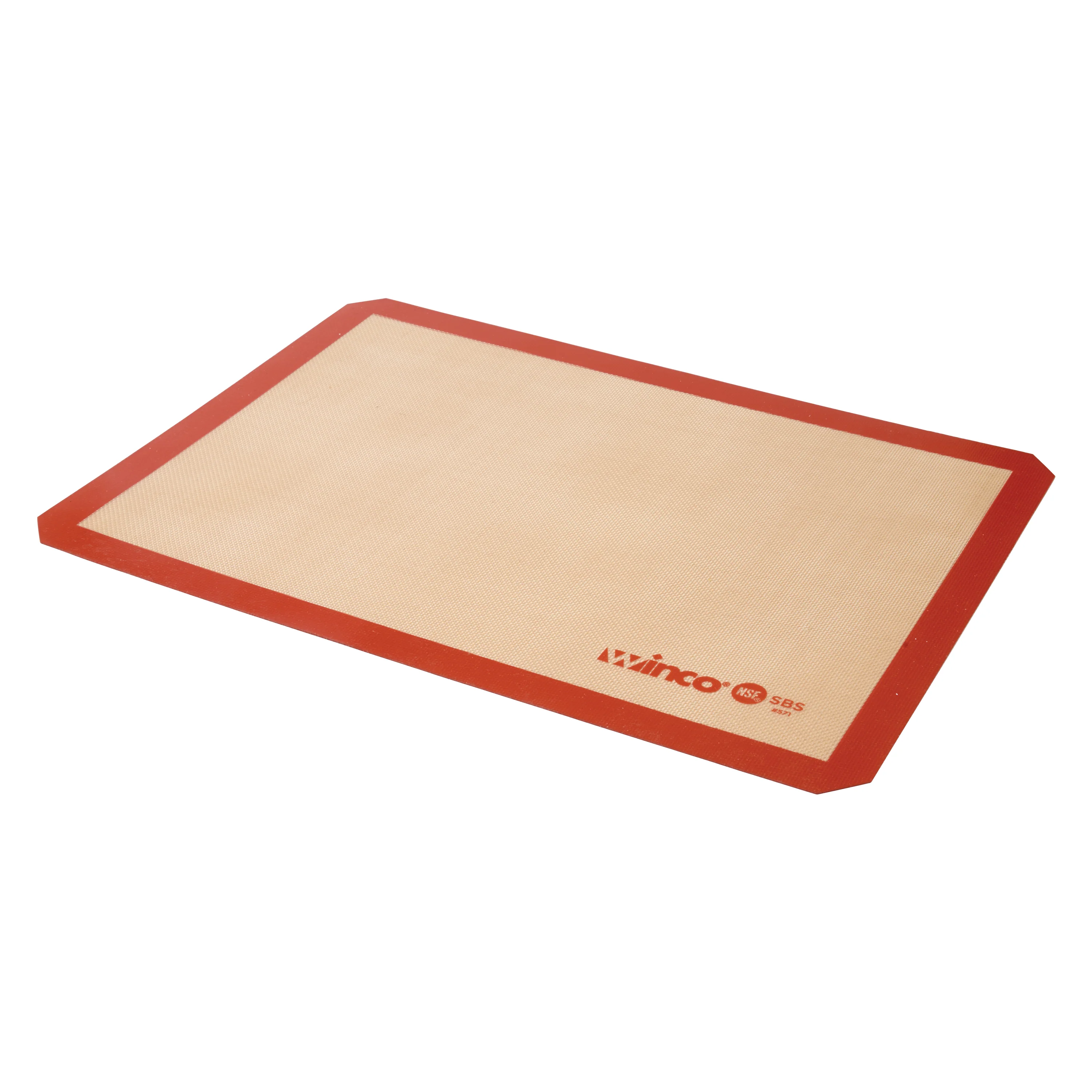 Winco SBS-21 14-7/16 Inch Baking Mat Double-Sided Silicone Red - Image 3