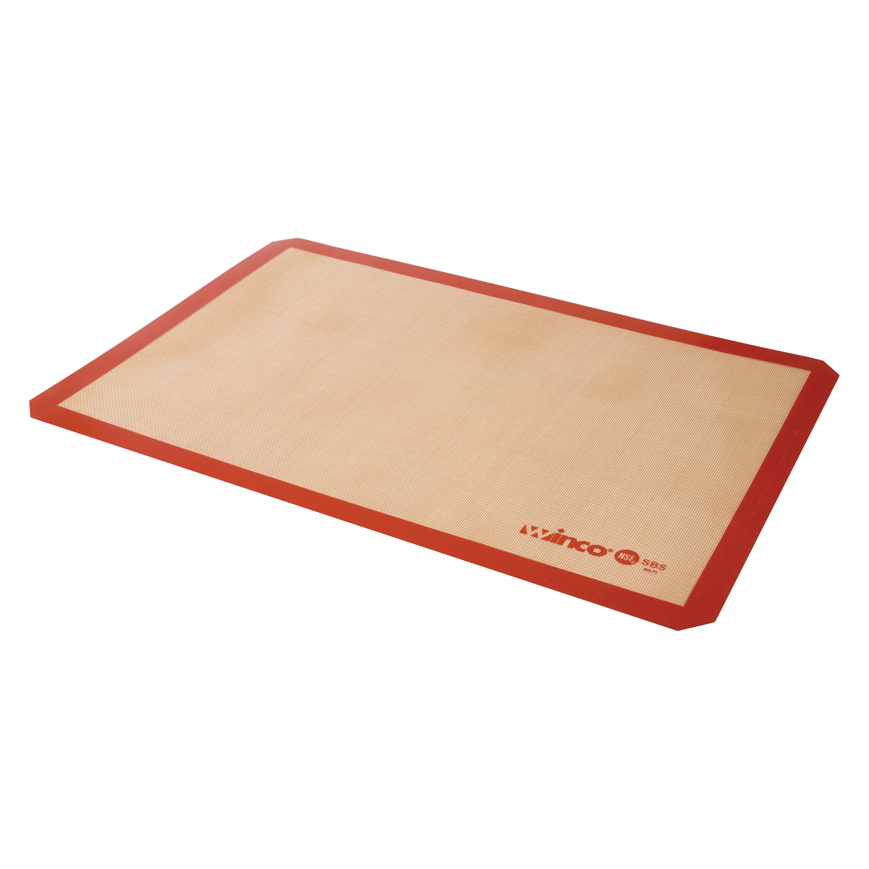 Winco SBS-24 16-3/8 Inch Baking Mat Rectangular Double-Sided Silicone Red - Image 2