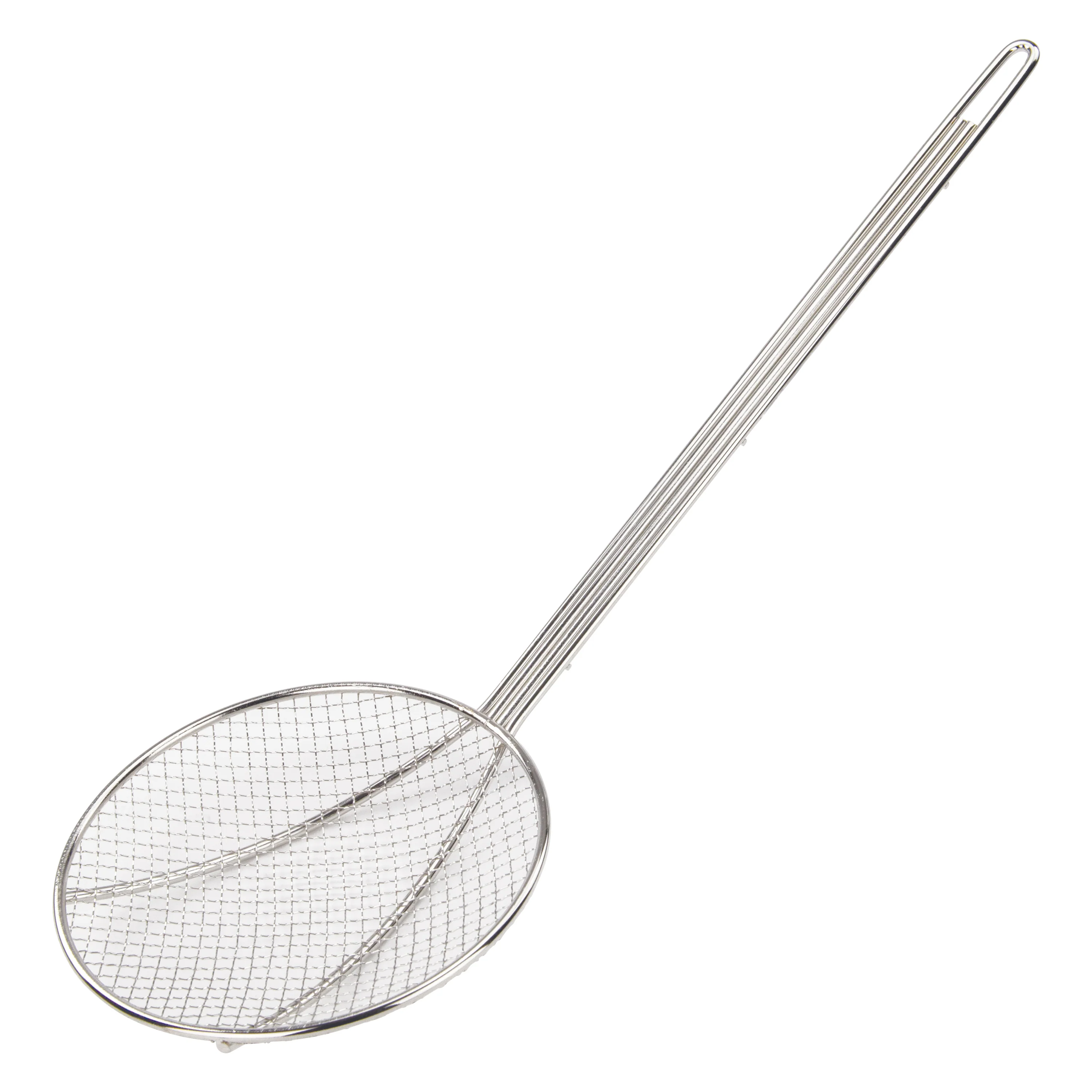 Winco SC-6R 6 Inch Round Skimmer with Nickel Plated Wire Handle - Image 2