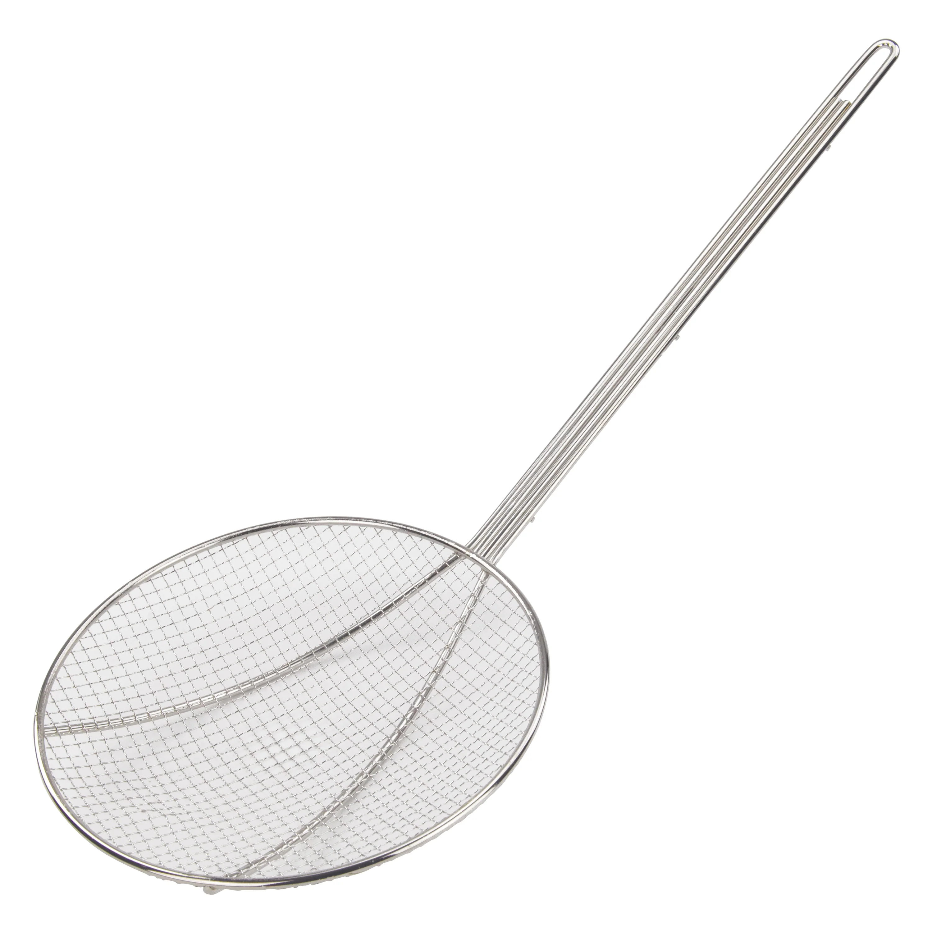 Winco SC-9R 9 Inch Diameter Round Skimmer Nickel Plated Wire with Handle - Image 2