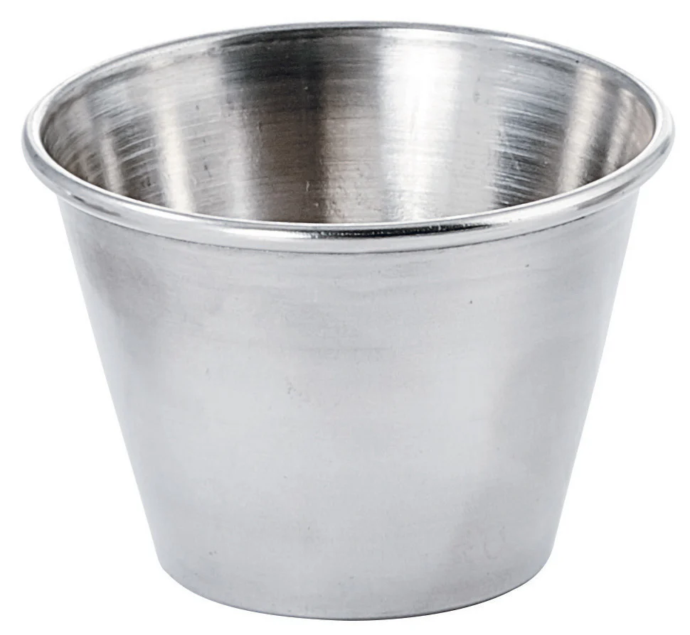 Winco SCP-25 2-1/2 Oz Round Sauce Cup Stainless Steel with Durable Design - Image 2