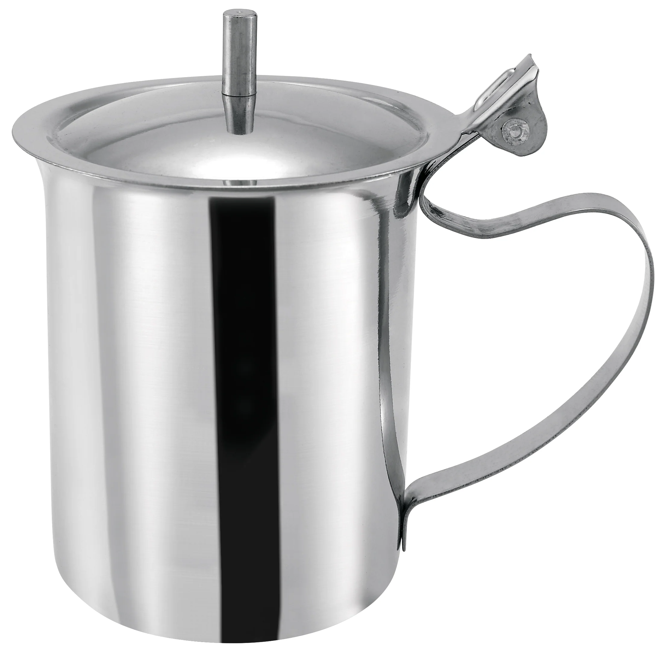 Winco SCT-10 10 Oz Server Creamer Cover with Knob Stainless Steel - Image 2