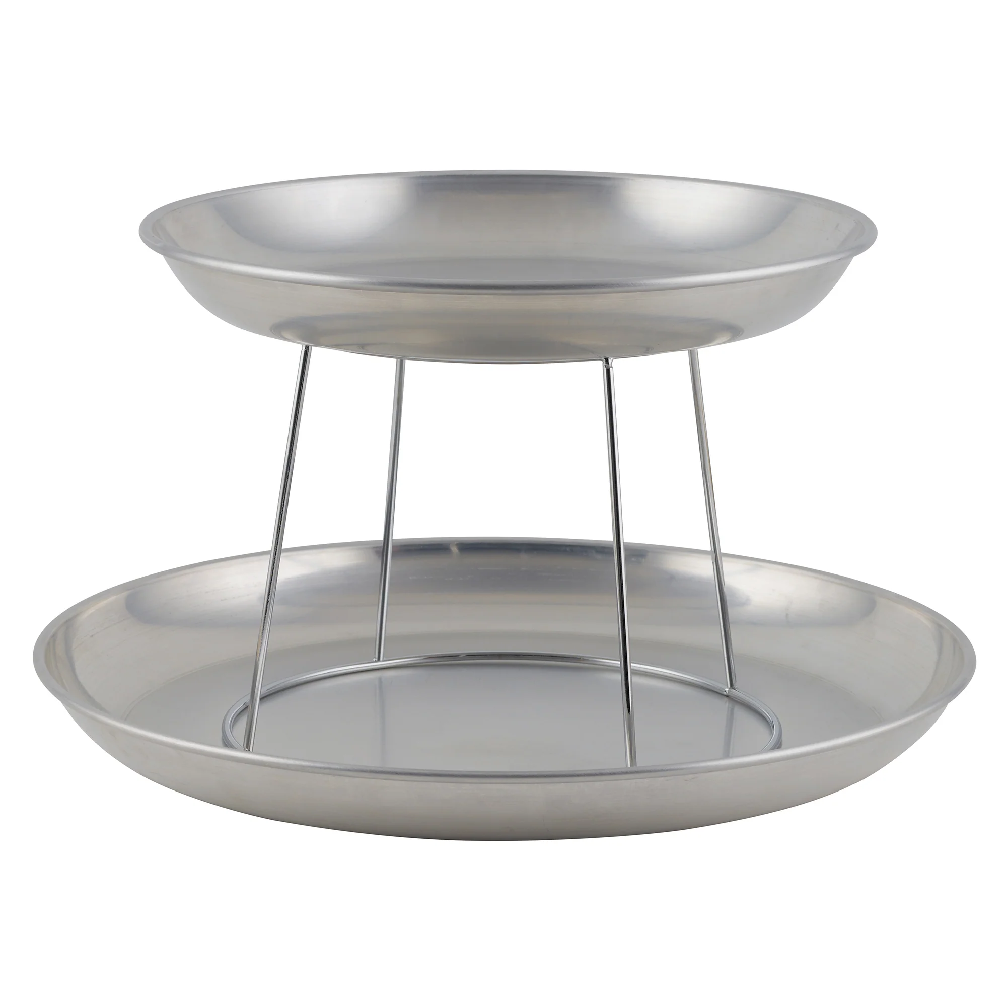 Winco SFR-4 7-3/8 Inch Diameter Seafood Tray Rack Chrome Metal Design - Image 3
