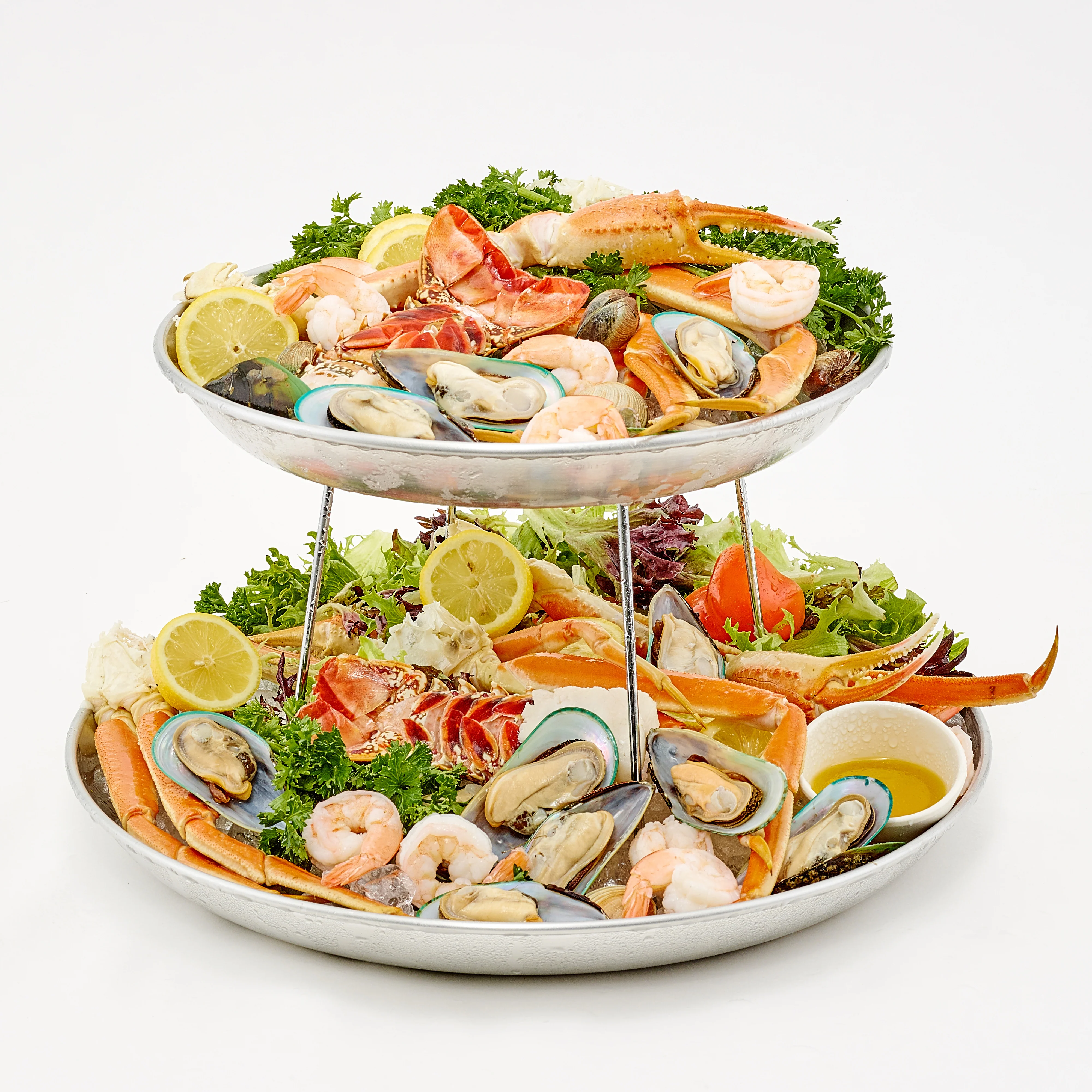 Winco SFR-4 7-3/8 Inch Diameter Seafood Tray Rack Chrome Metal Design - Image 4