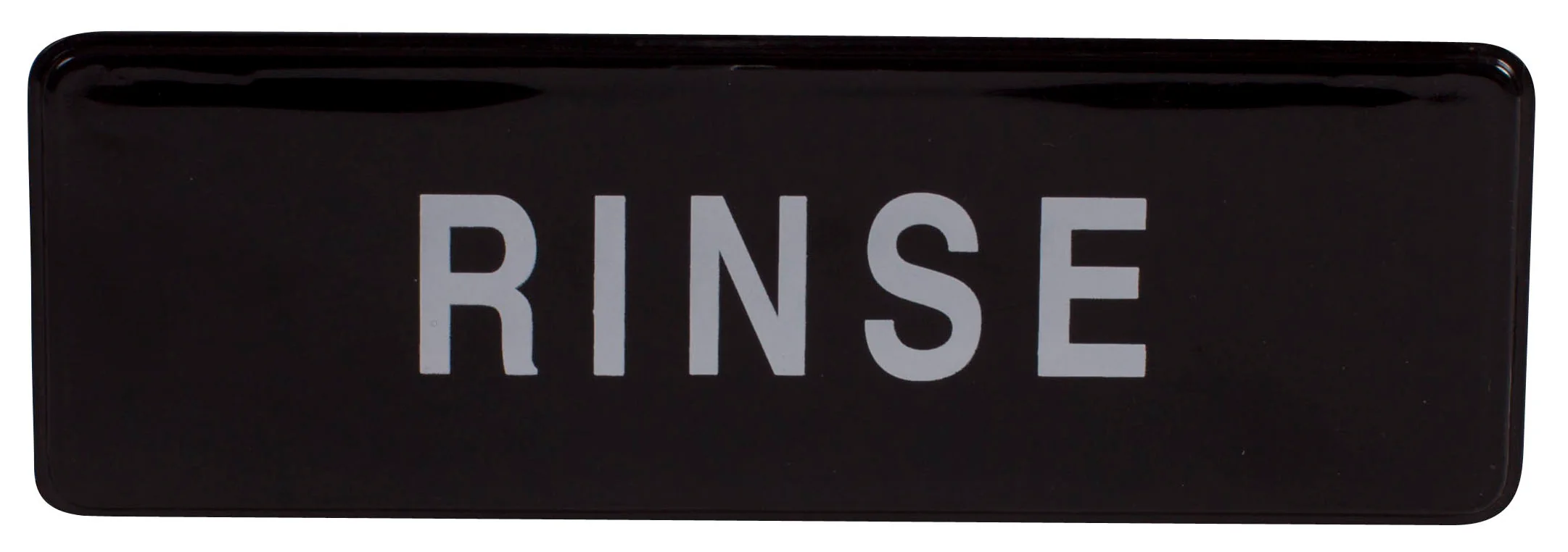 Winco SGN-327 9 Inch RINSE Information Sign Impact-Resistant Polymer Black - Image 2