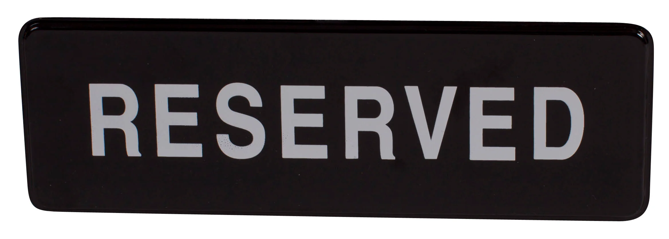 Winco SGN-328 9 Inch Reserved Sign Compliance Black and White