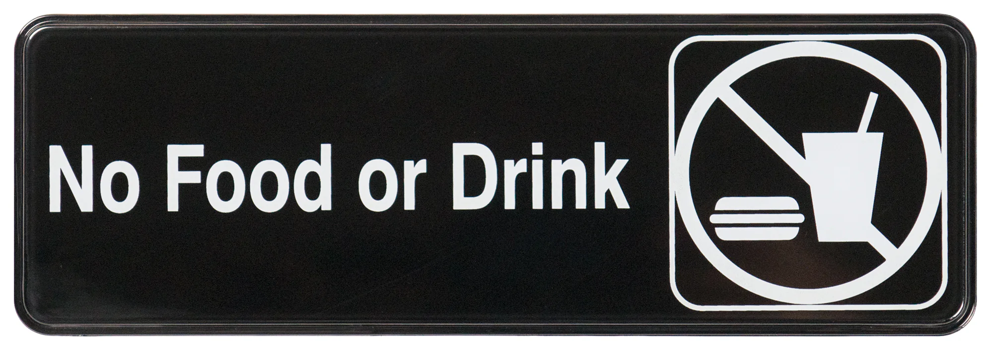 Winco SGN-333 9 Inch No Food or Drink Sign Compliance