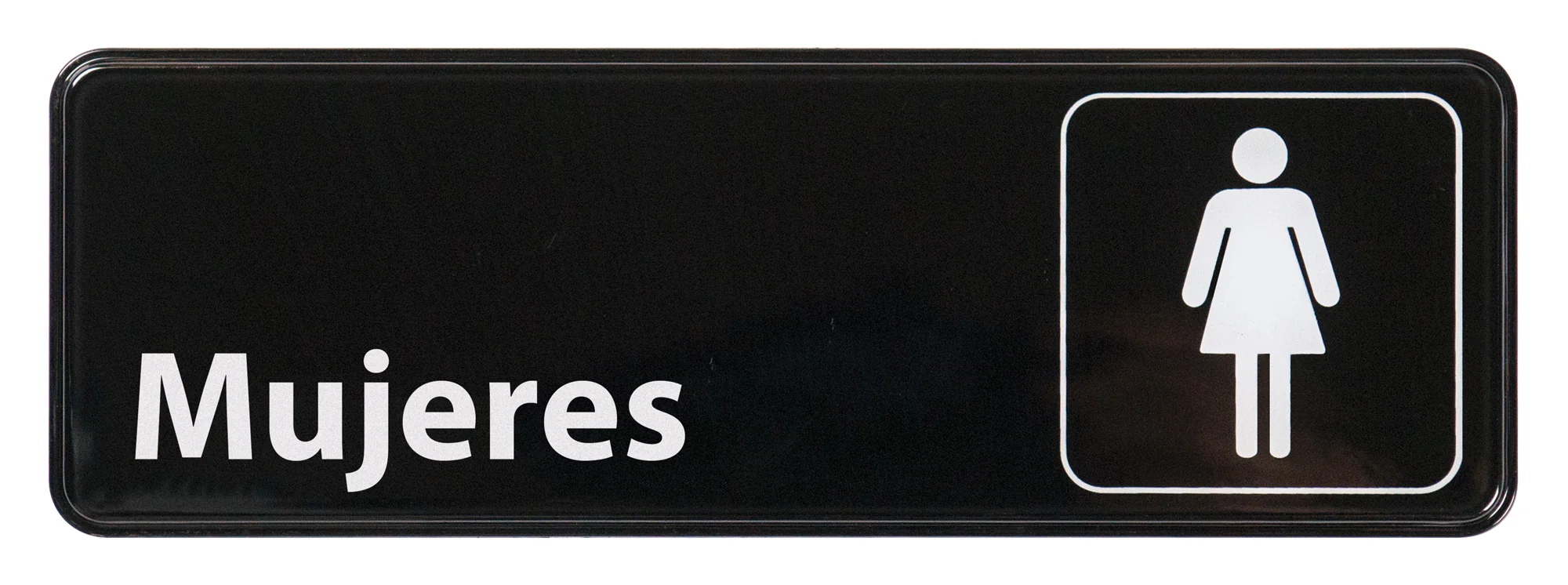 Winco SGN-369 9 Inch Women Sign Compliance Symbol Durable Plastic Adhesive Back - Image 2