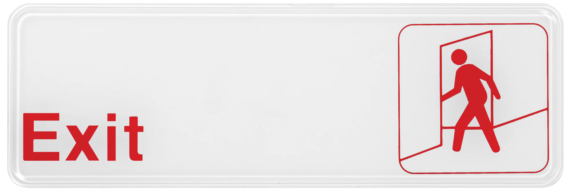 Winco SGN-381W 9 Inch Information Sign Compliance Red Exit Symbol - Image 2