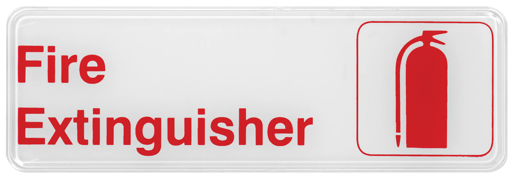 Winco SGN-382W 9 Inch Fire Safety Sign Red Imprint on White - Image 2
