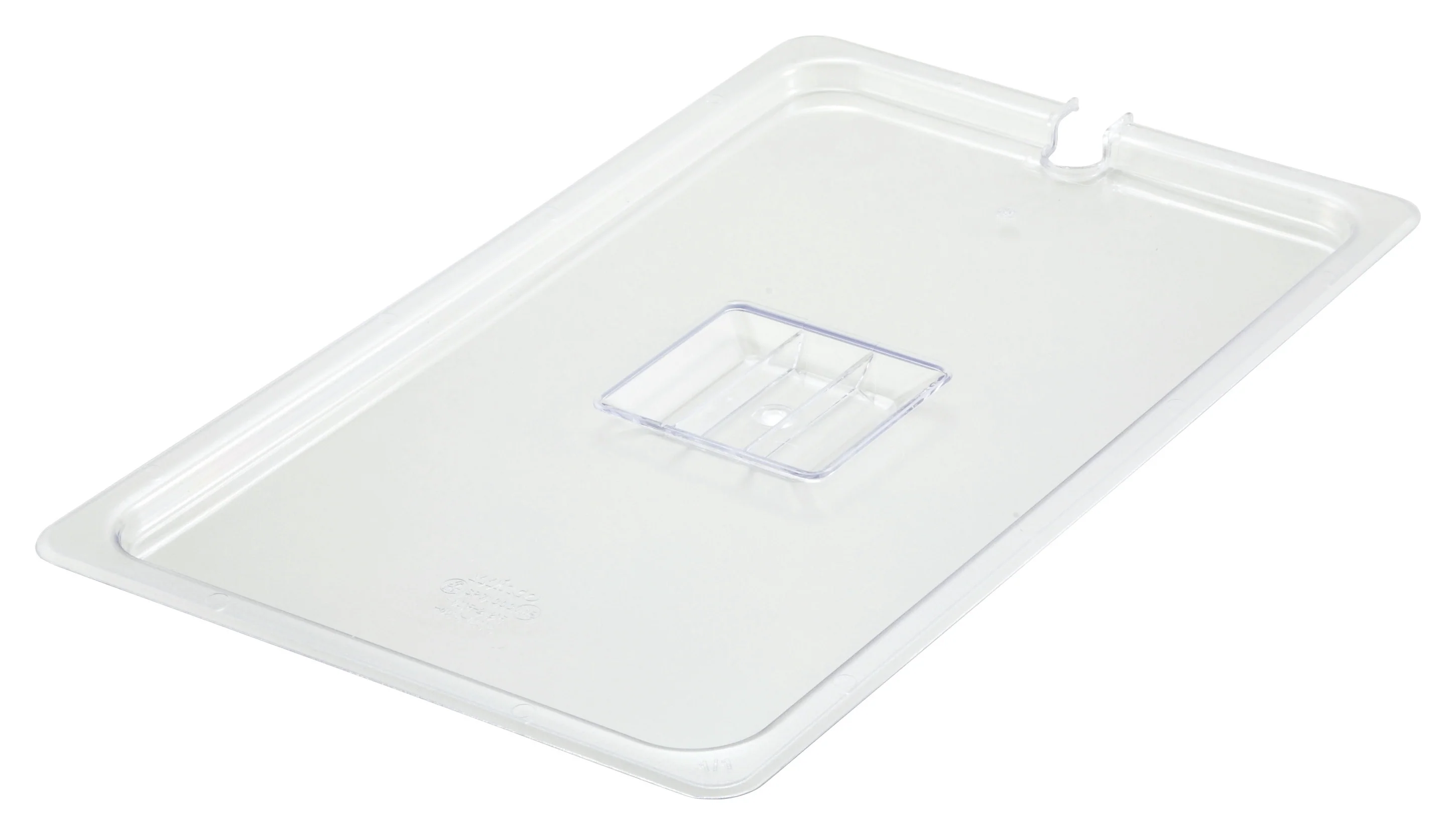 Winco SP7100C Full-size Food Pan Cover Slotted Polycarbonate Clear with Handle - Image 2