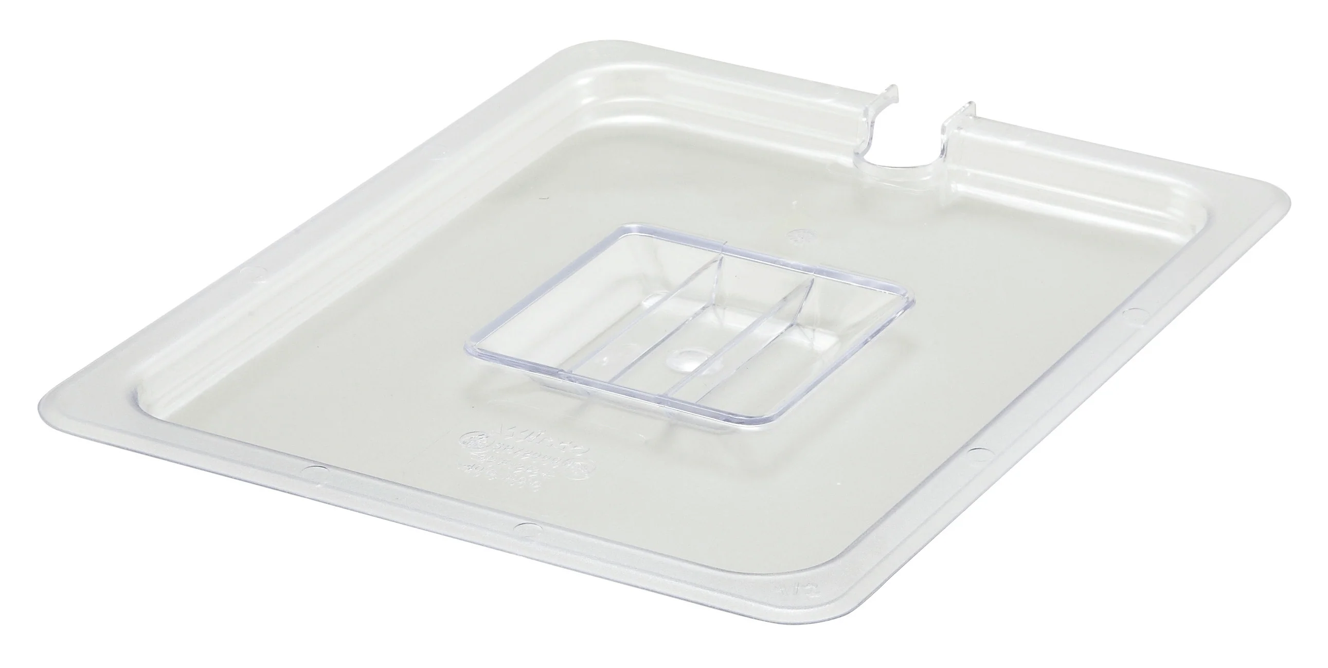 Winco SP7200C 1/2 Size Slotted Polycarbonate Food Pan Cover Clear