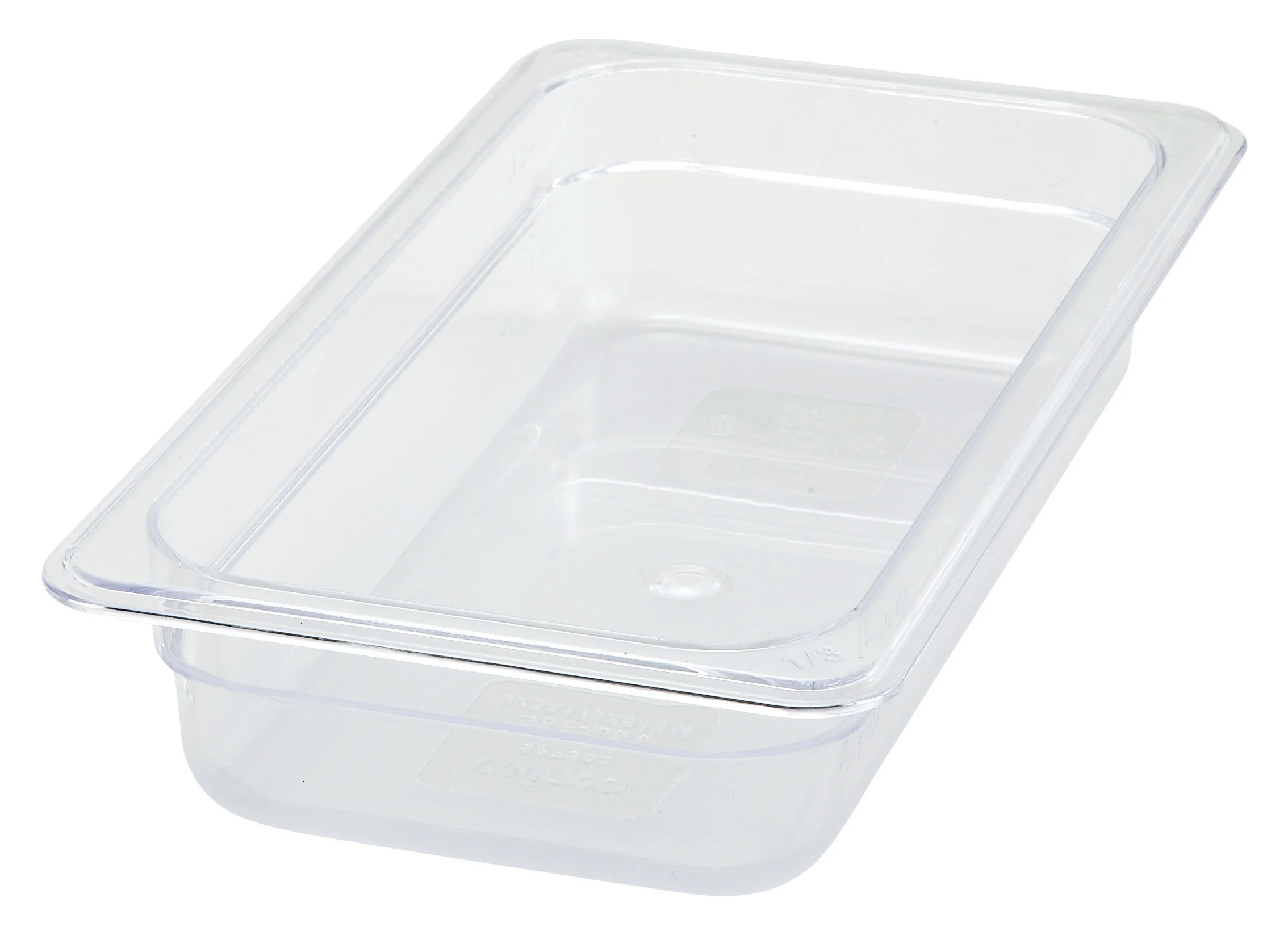 Winco SP7302 1/3 Size Food Pan 12-5/8 Inch x 6-7/8 Inch Polycarbonate with Dishwasher Safe
