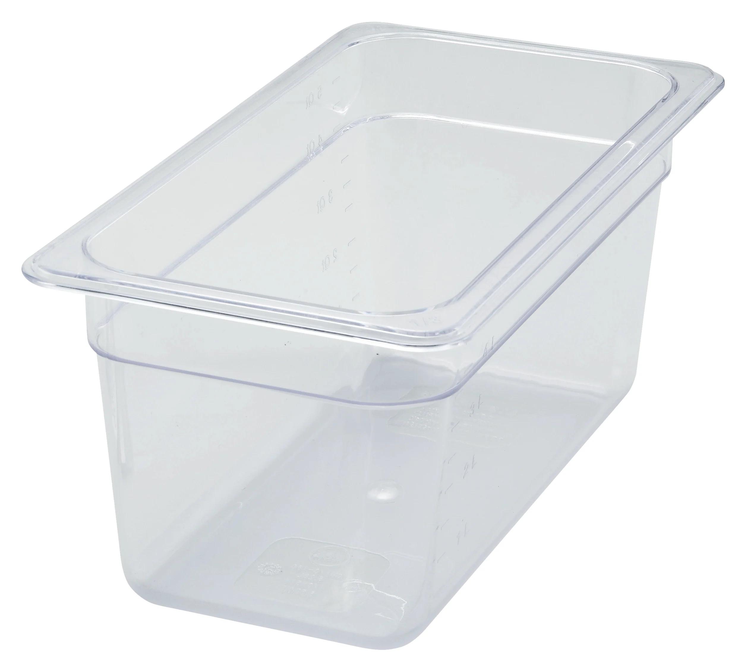 Winco SP7306 12-5/8 Inch Food Pan Plastic NSF Dishwasher Safe Clear