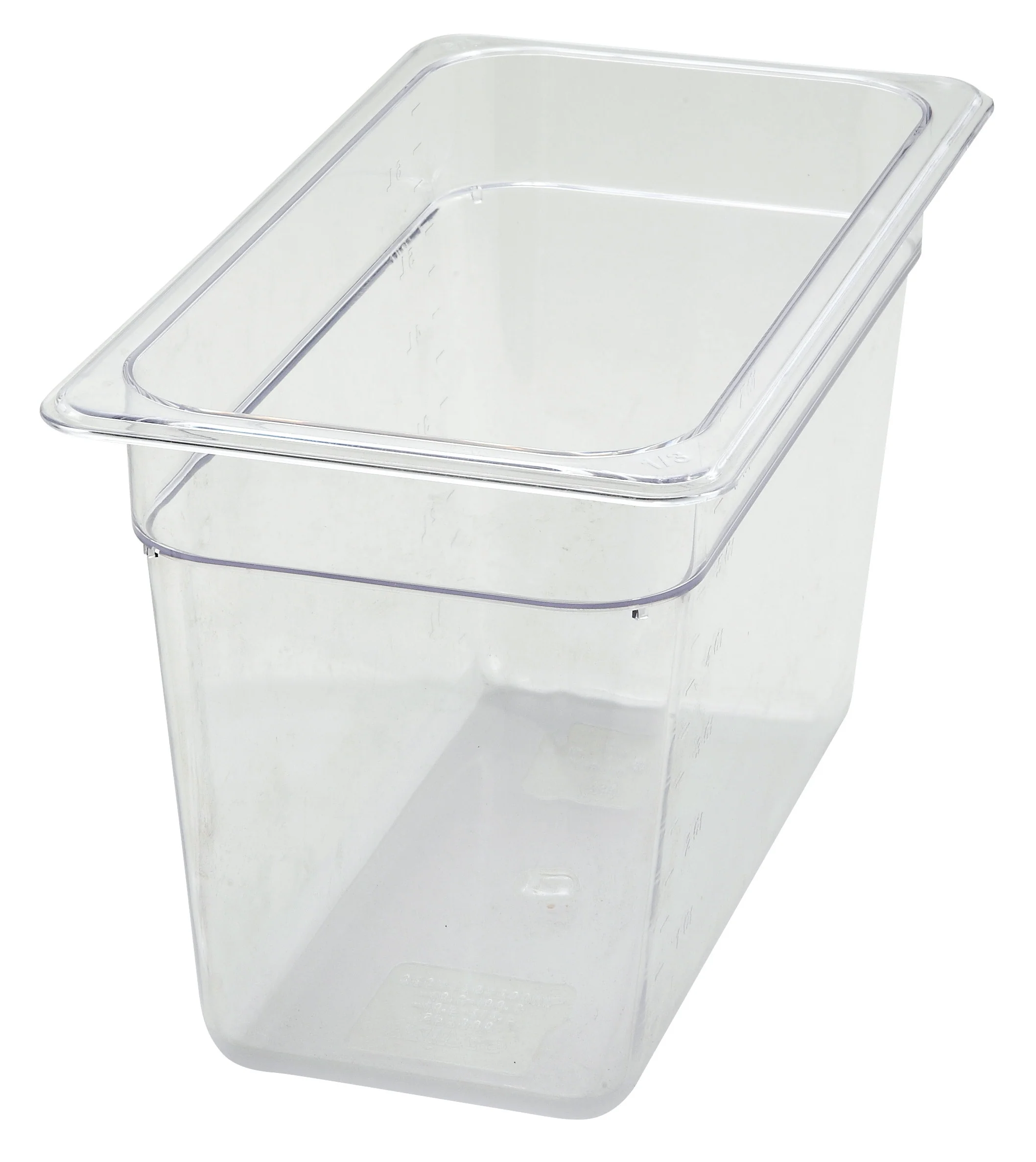 Winco SP7308 12-5/8 Inch Clear Food Pan Polycarbonate NSF Dishwasher Safe