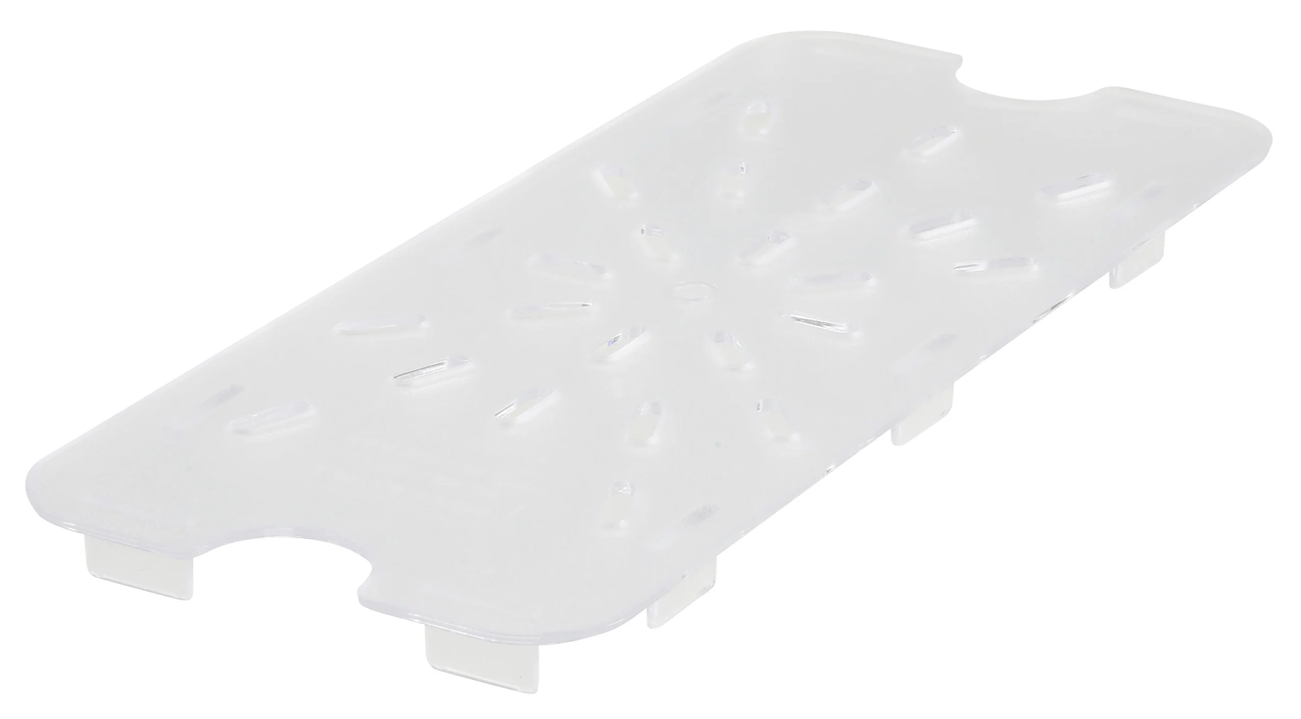 Winco SP73DS 10 Inch Poly-Ware Drain Shelf for 1/3 Size Food Pan Clear - Image 2