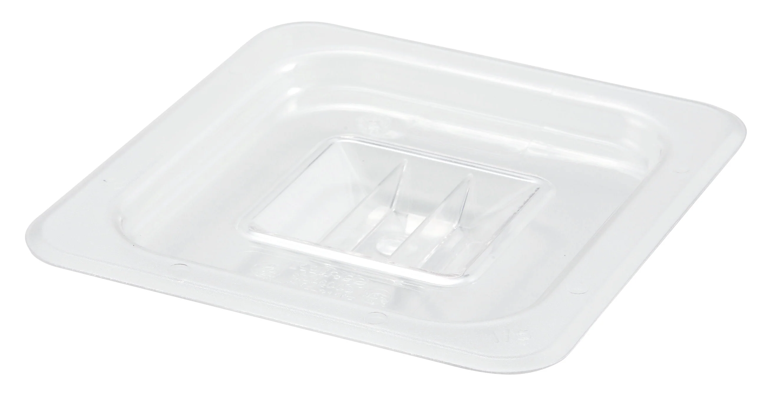Winco SP7600S 1/6 Size Food Pan Cover with Handle Polycarbonate Clear - Image 2