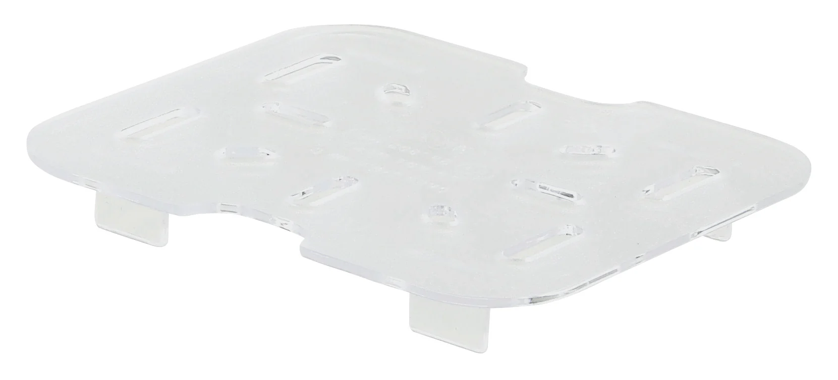 Winco SP76DS 4-1/4 Inch Polycarbonate Drain Shelf for 1/6 Size Food Pans - Image 3