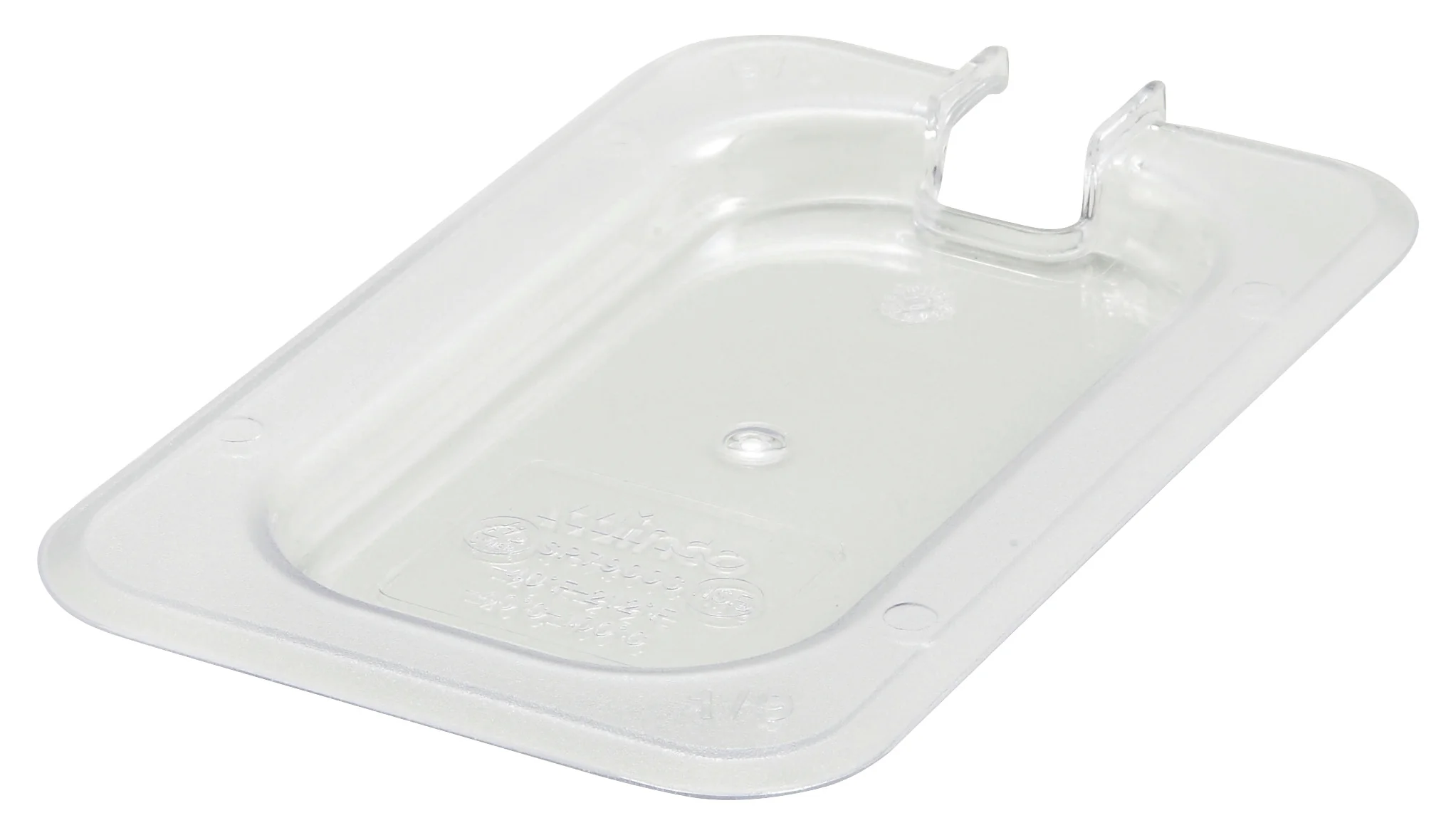 Winco SP7900C 1/9 Size Polycarbonate Food Pan Cover Slotted Clear - Image 3