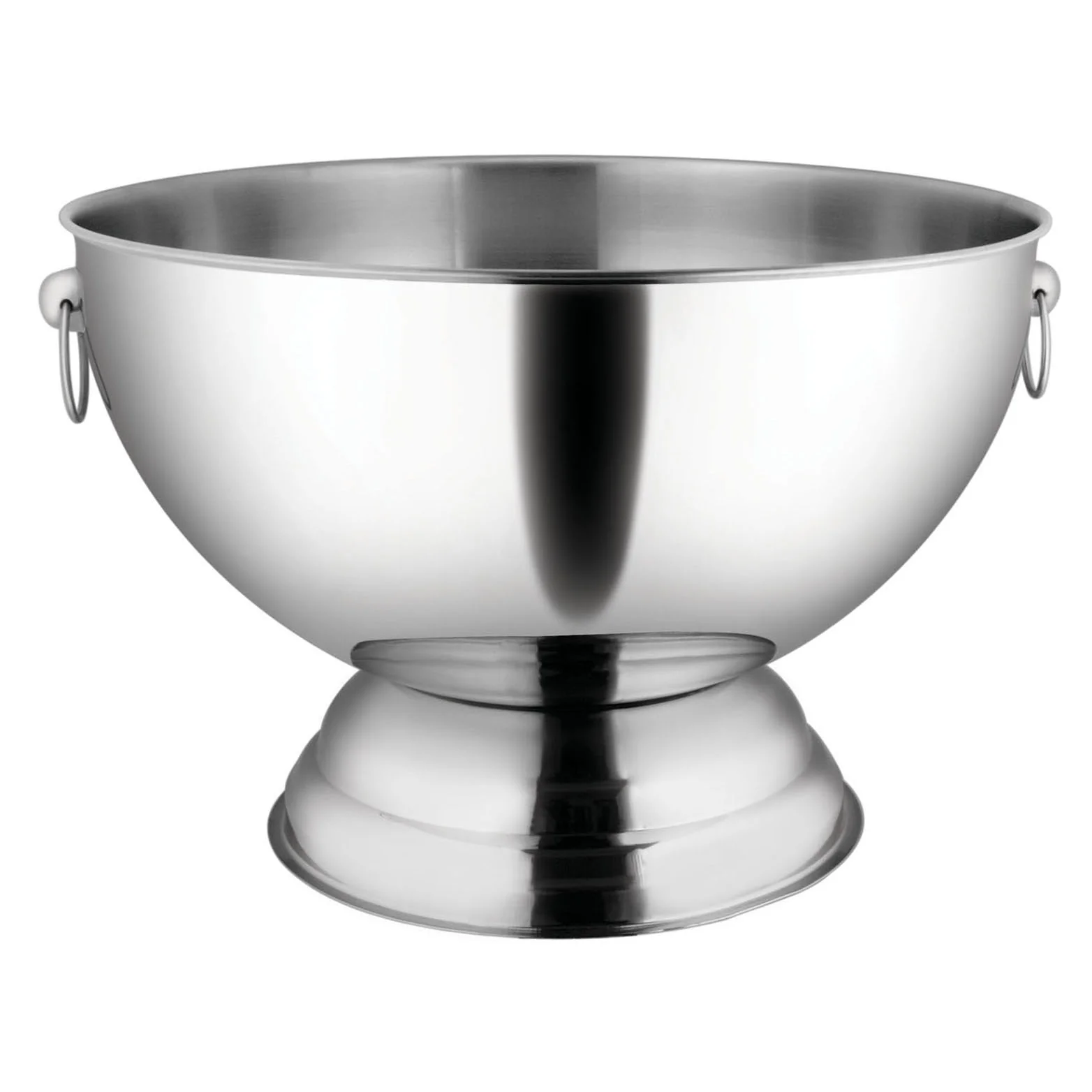 Winco SPB-35 3-1/2 Gallon Punch Bowl with Ring Handles Stainless Steel Mirror Finish - Image 2