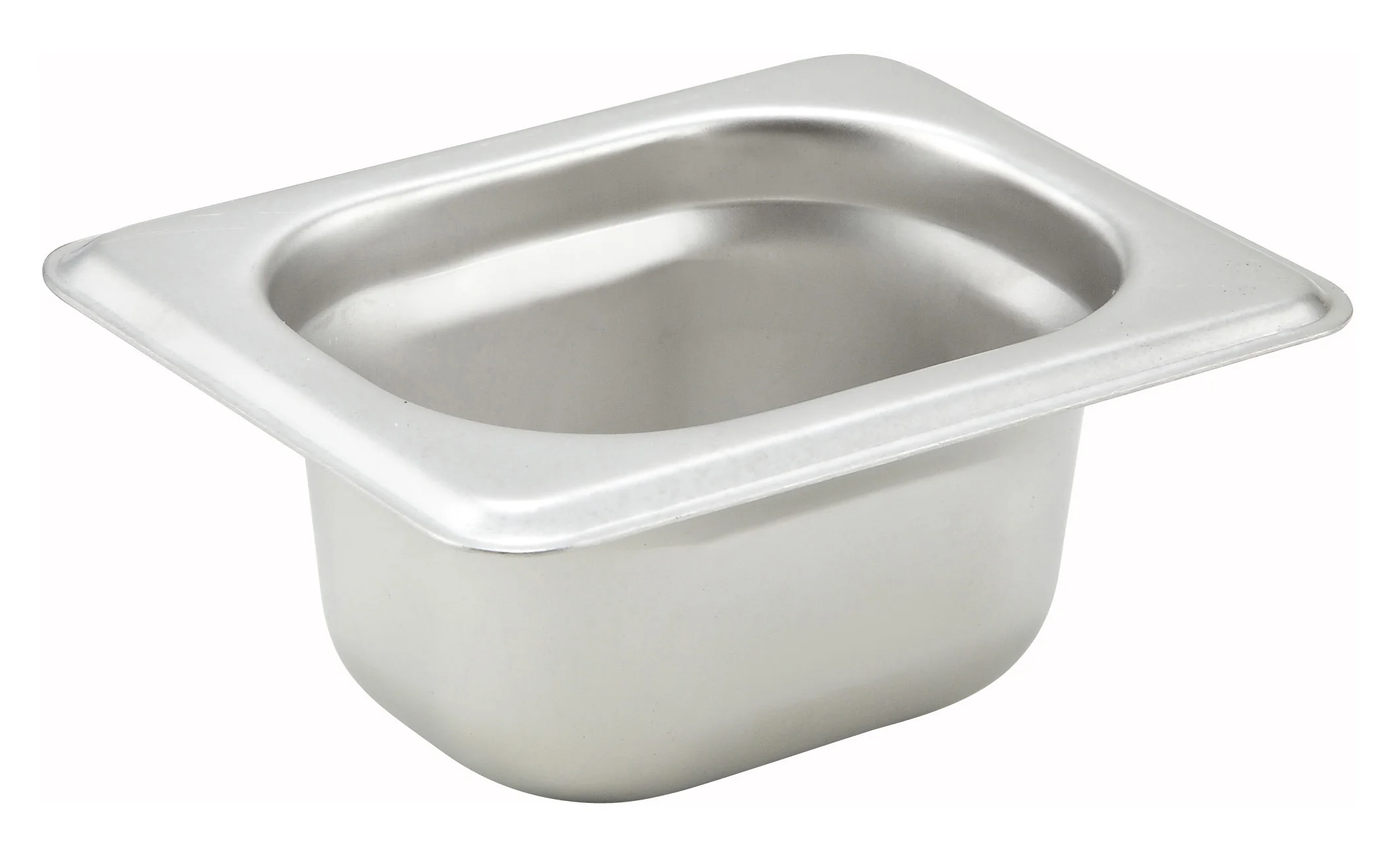 Winco SPJH-1802 4-1/4 Inch Stainless Steel Steam Table Pan 1/18 Size Anti-Jamming