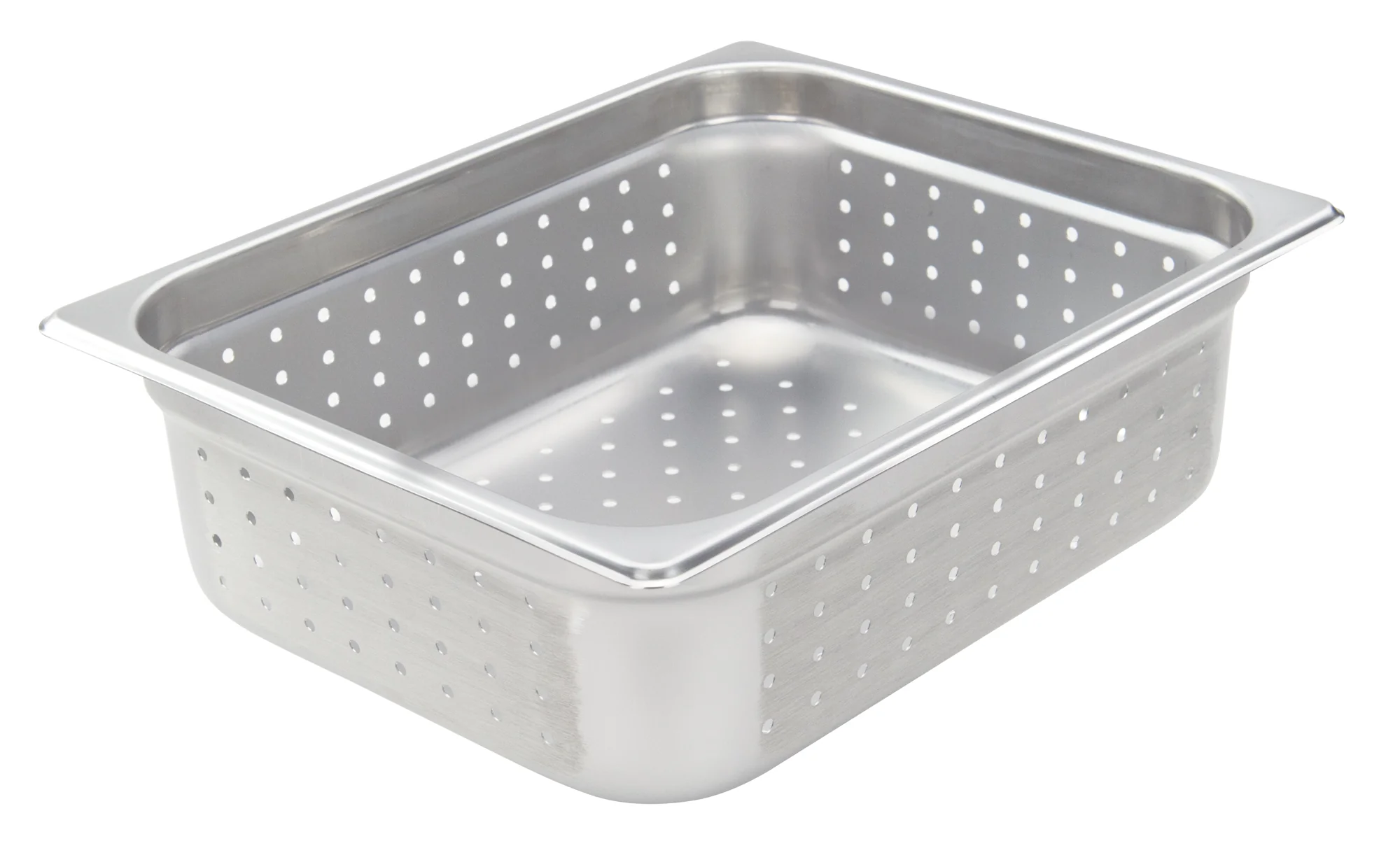 Winco Perforated Steam Table Pan - 1/2 Size, 4" Deep Stainless Steel - Image 2