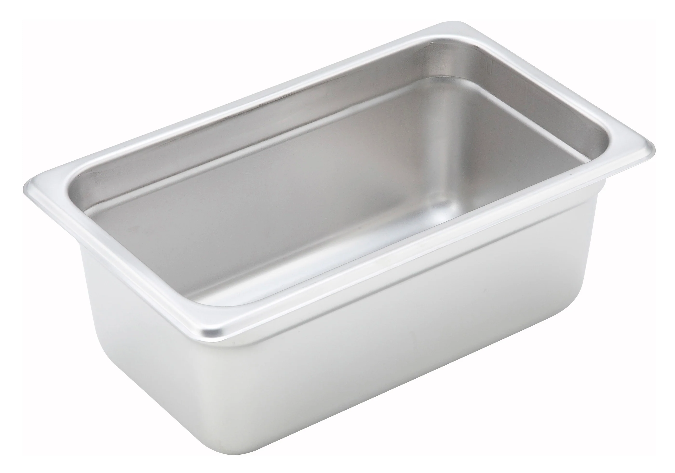 Winco SPJH-404 10 Inch Stainless Steel Steam Table Pan 22 Gauge Heavy Weight - Image 2
