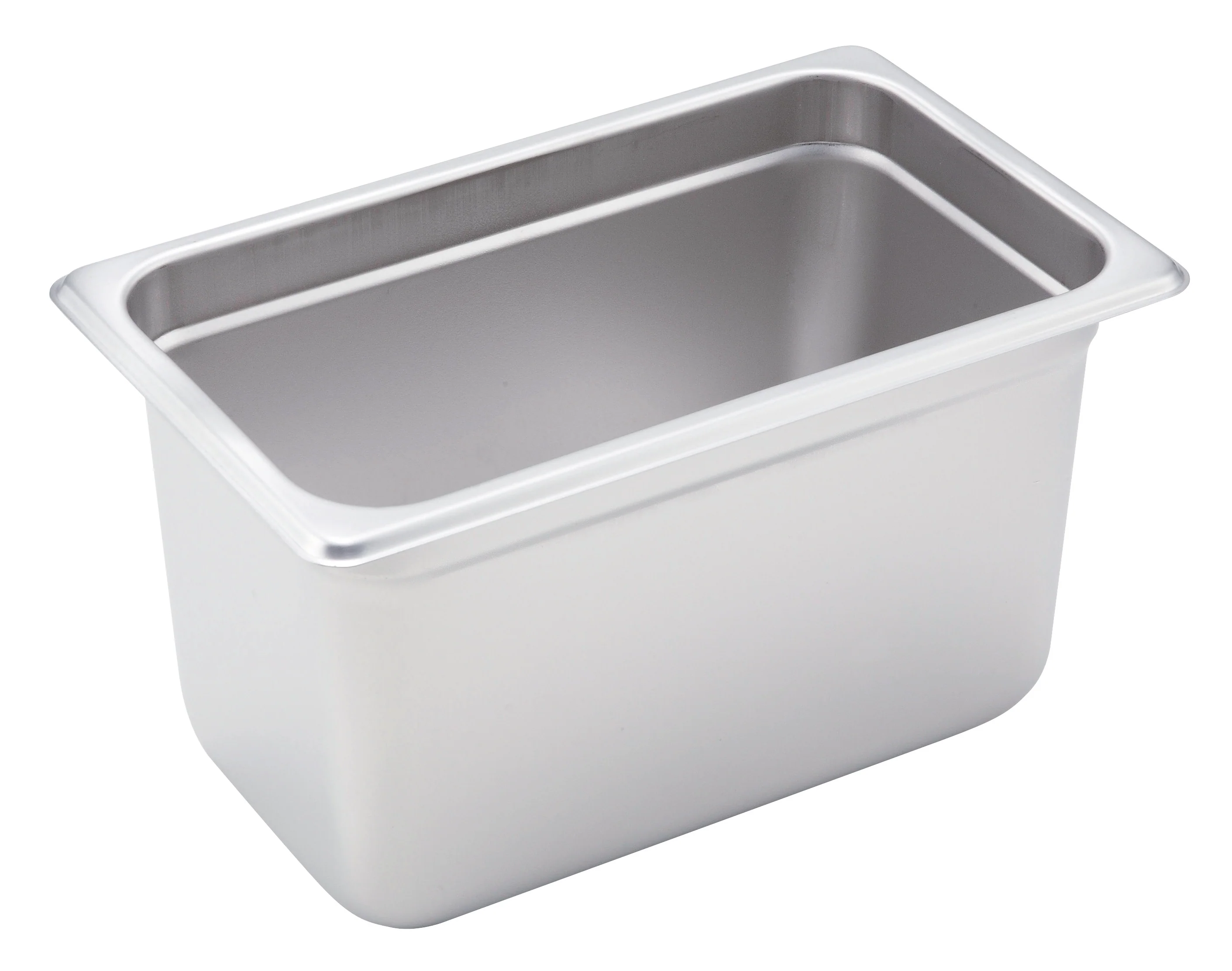 Winco SPJH-406 10 Inch Steam Table Pan 1/4 Size Heavy Weight Stainless Steel - Image 2