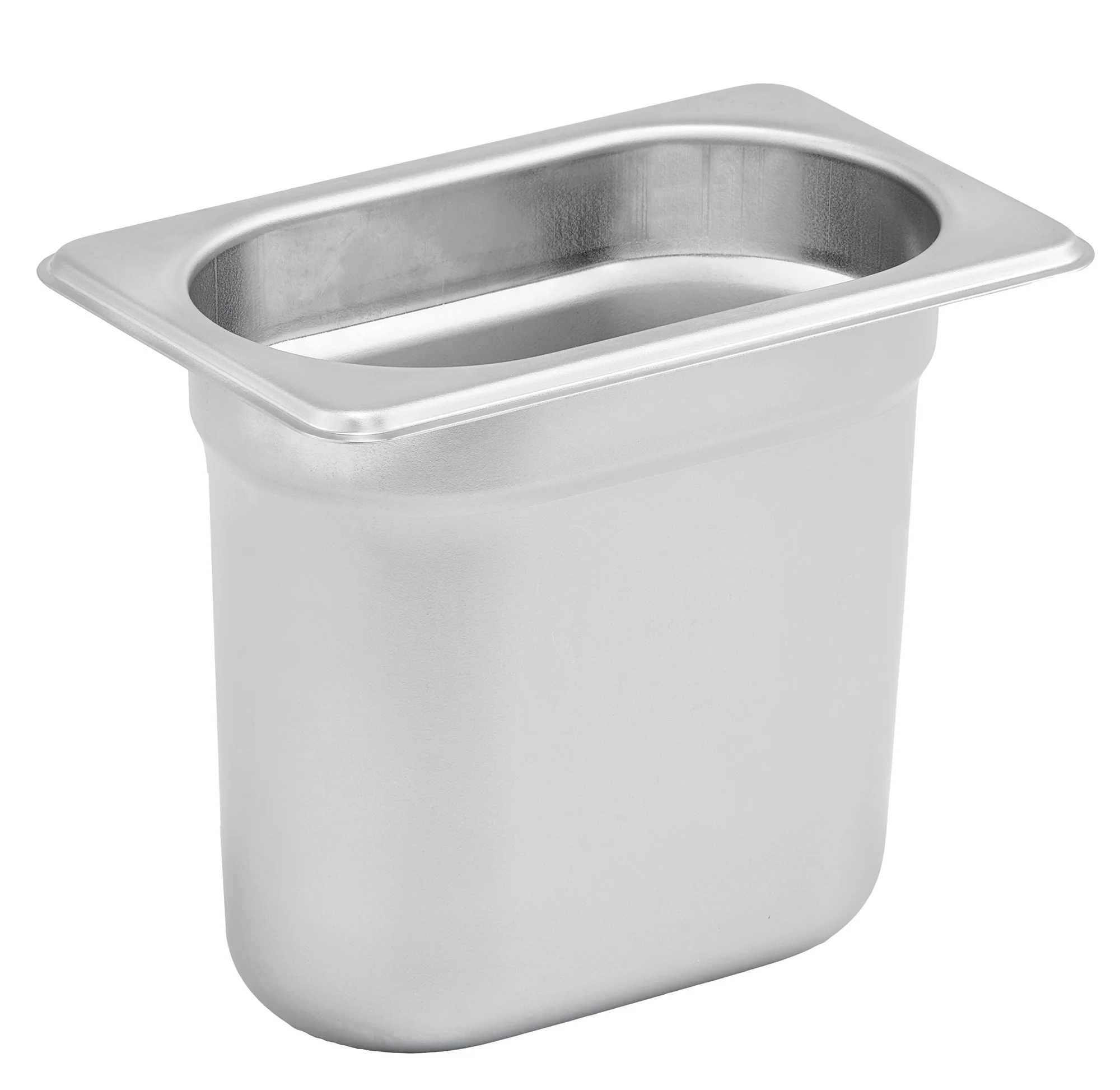 Winco SPJH-906GN 6-3/4 Inch Steam Table Pan 1/9 Size 22 Gauge Stainless Steel with anti-jamming