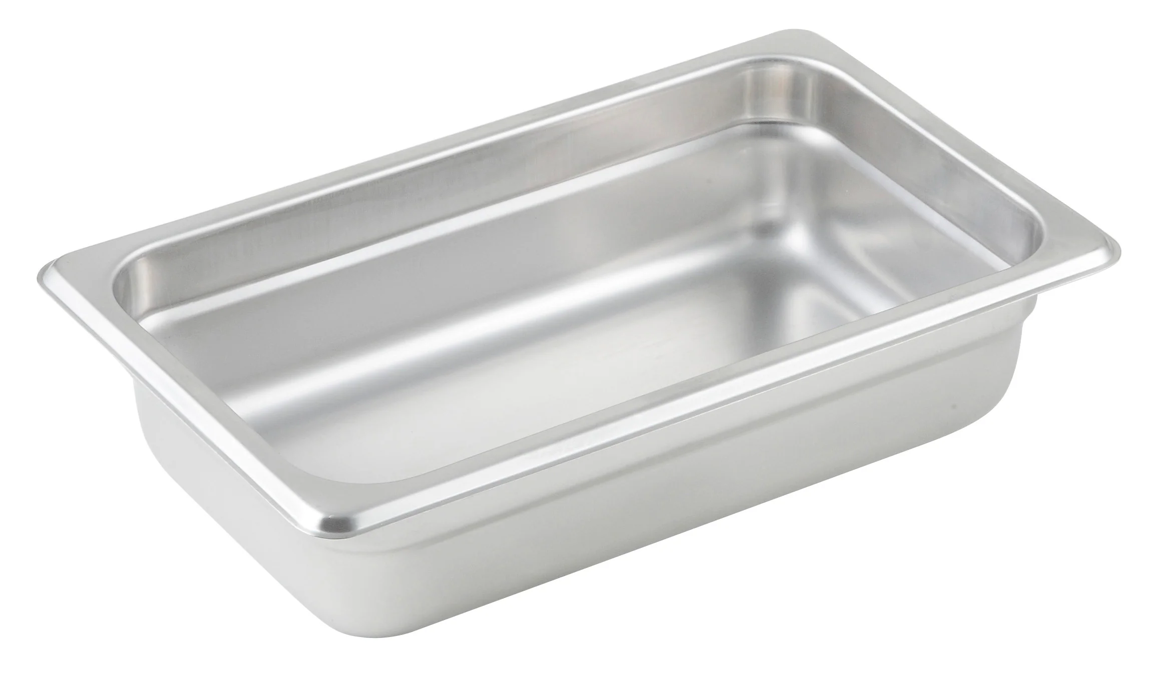 Winco SPJL-402 10 Inch Steam Table Pan 1/4 Size Anti-Jamming Stainless Steel - Image 2