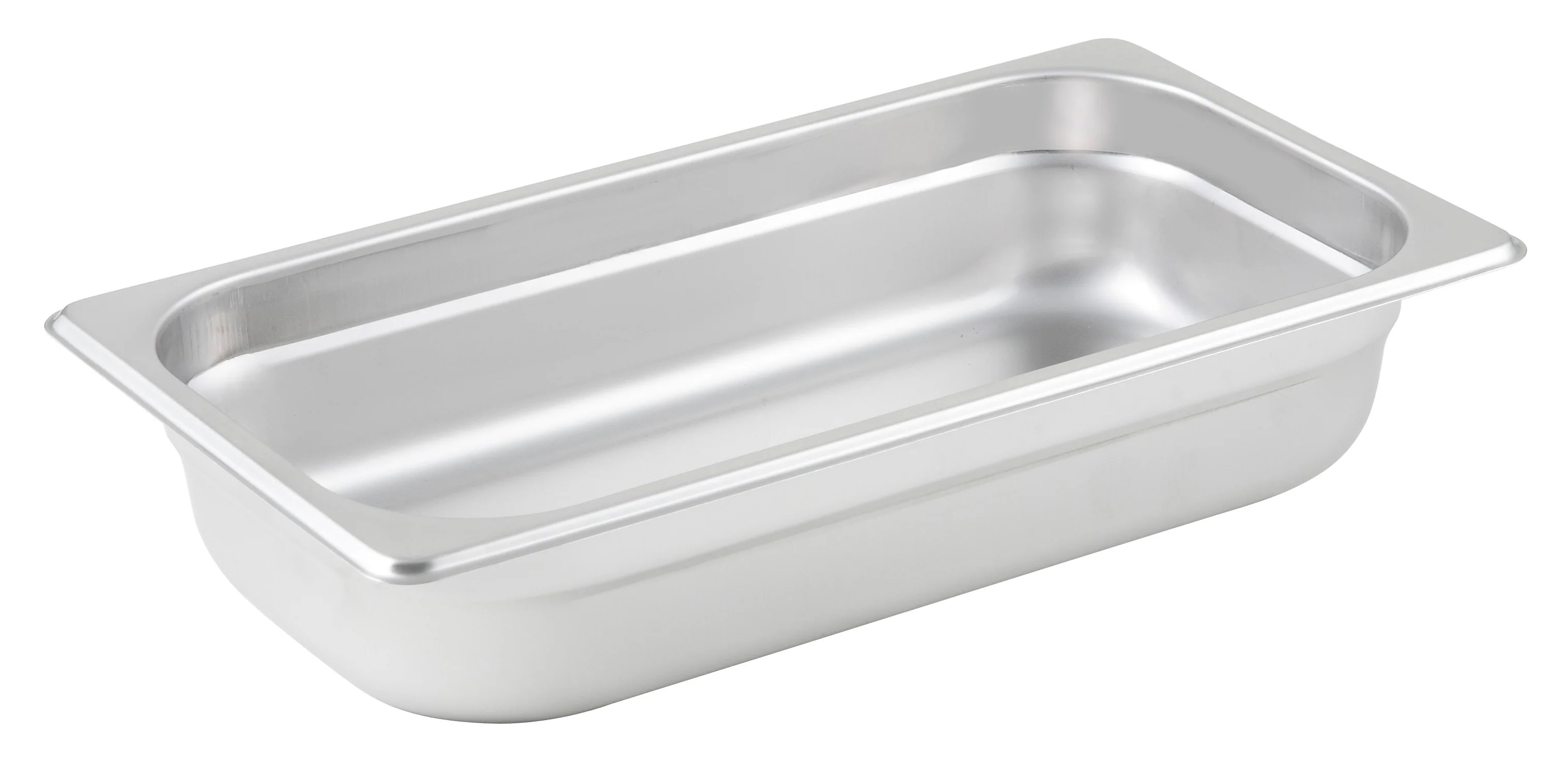 Winco SPJP-302 12-3/4 Inch Width 1/3 Size Steam Table Pan Anti-Jamming Stainless Steel