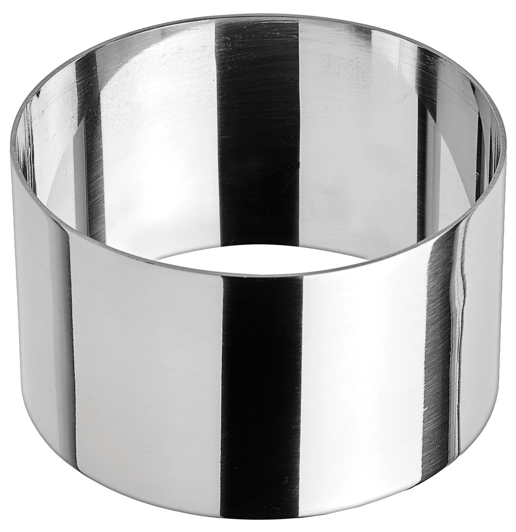 Winco SPM-31R 3 Inch Diameter Round Pastry Mold Dishwasher Safe Stainless Steel Mirror Finish