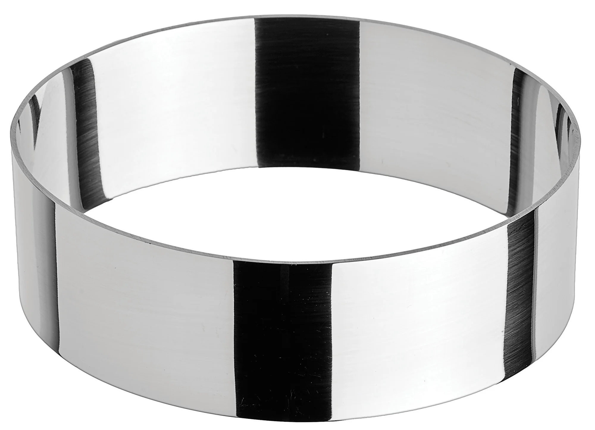 Winco SPM-41O 4 Inch Pastry Mold Oval Dishwasher Safe Stainless Steel Mirror Finish