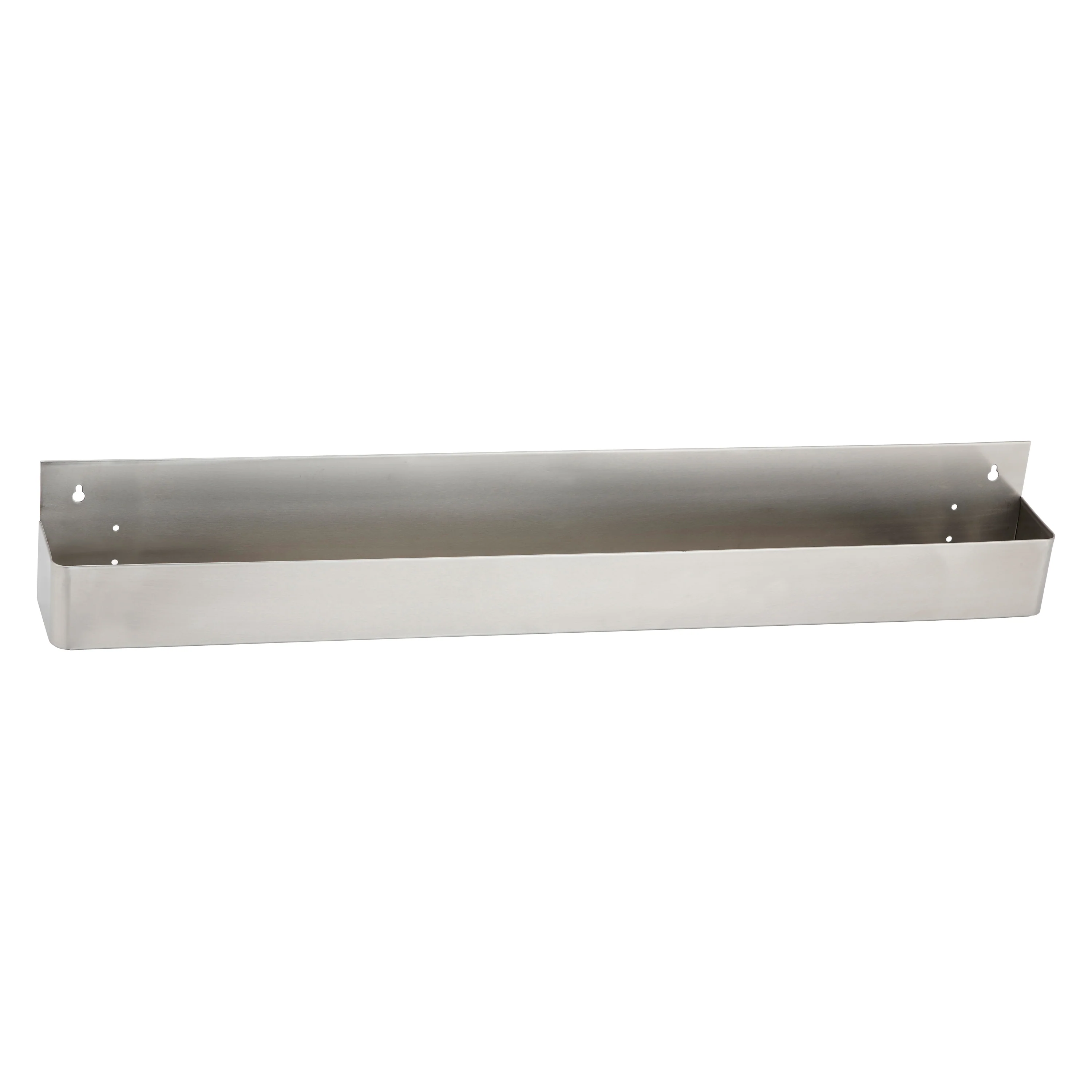 Winco SPR-42S 42 Inch Stainless Steel Single Speed Rail with Keyhole Mounting - Image 2