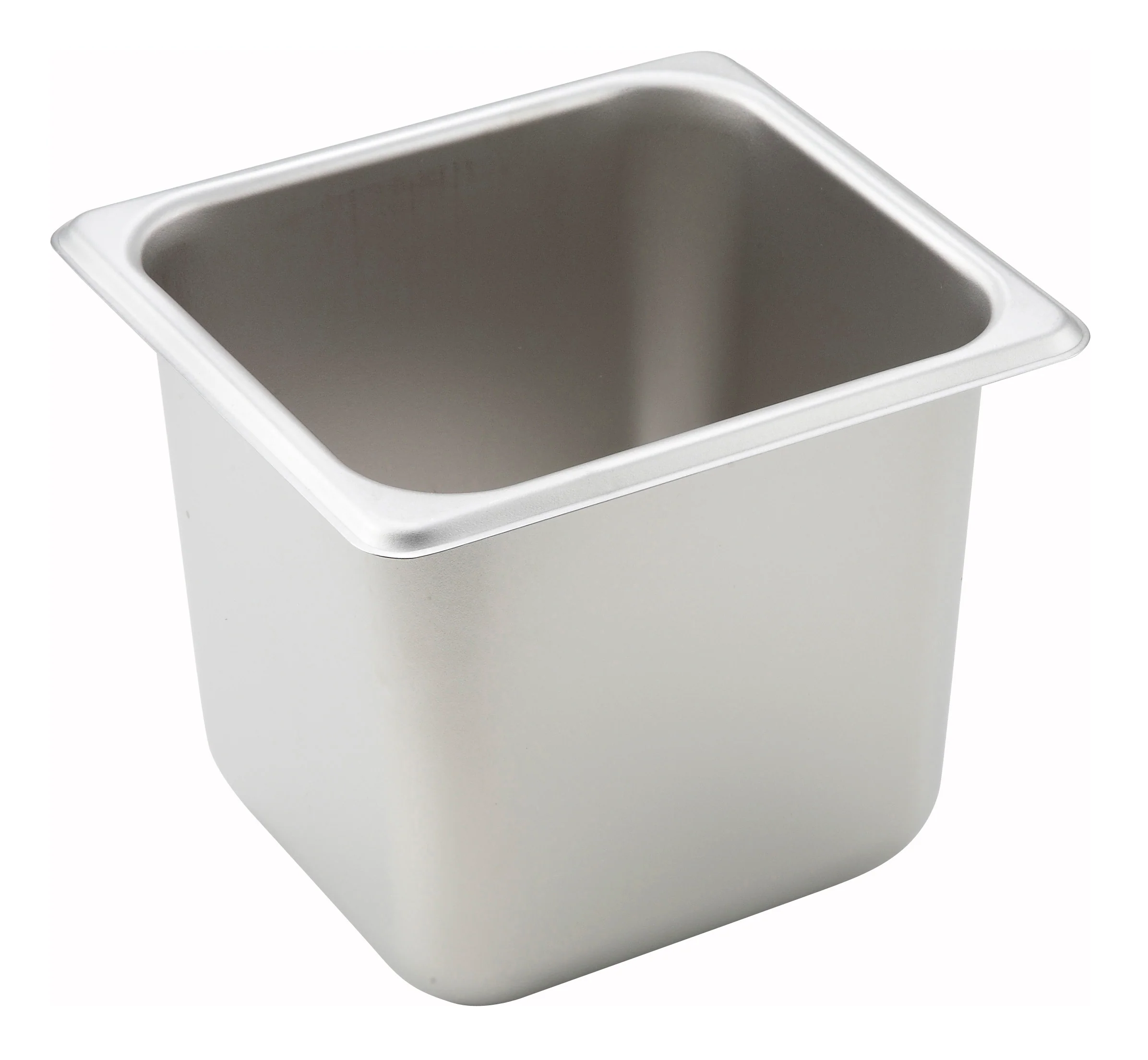 Winco SPS6 6-7/8 Inch Steam Table Pan 1/6 Size 25 Gauge Stainless Steel