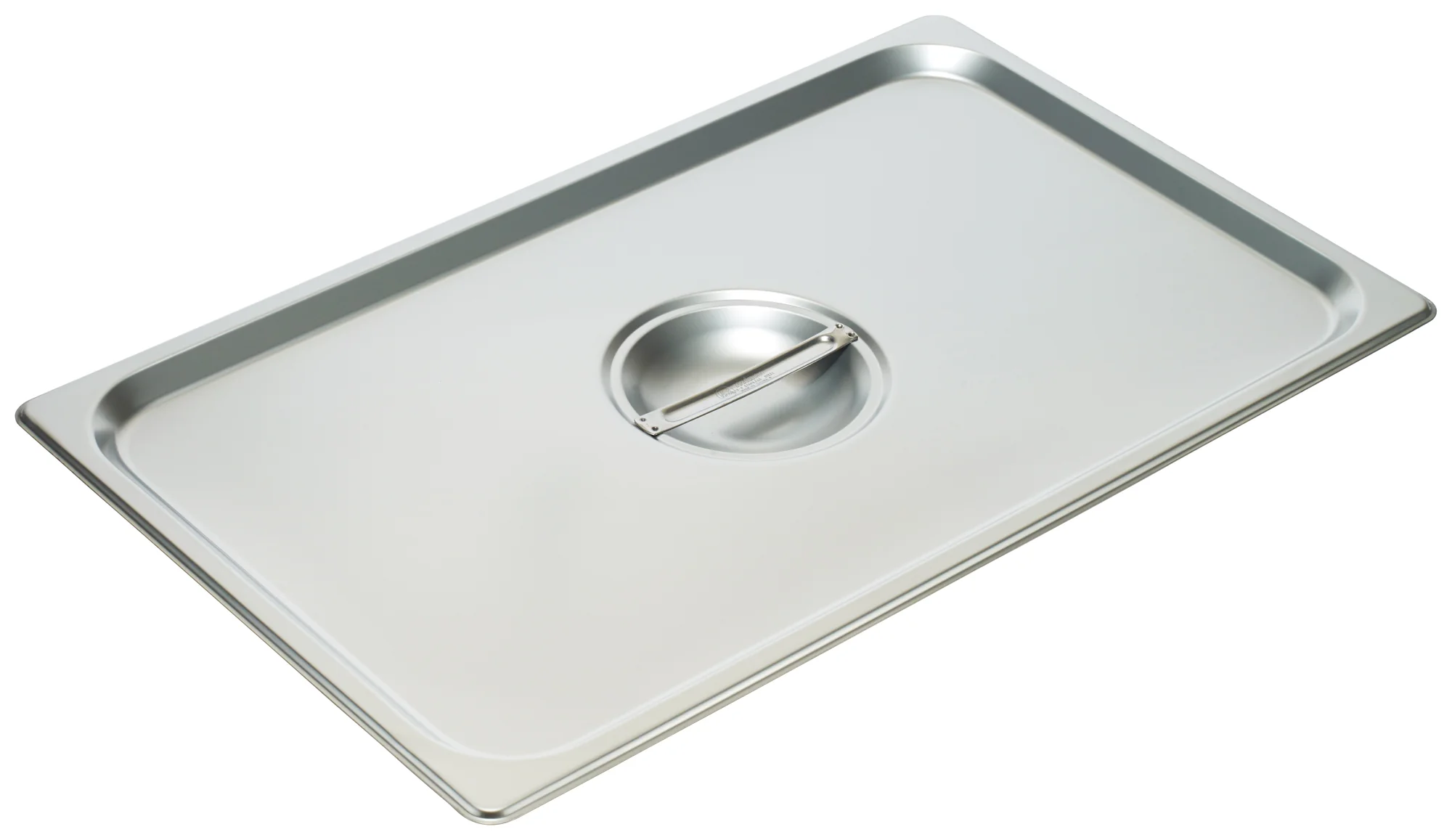 Winco SPSCF 1/1 Size Solid Steam Table Pan Cover with Handle Stainless Steel - Image 2
