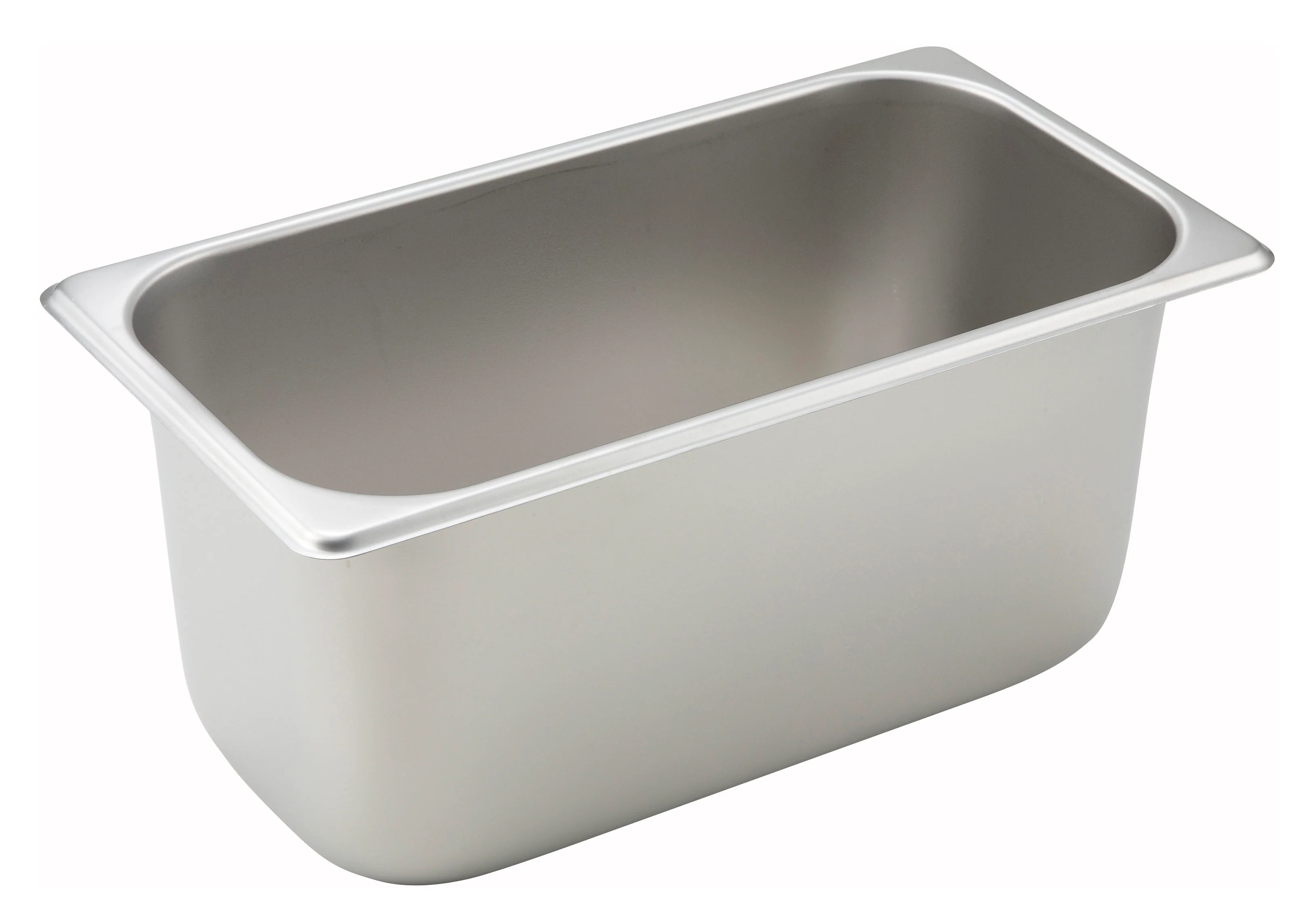 Winco SPT6 12-3/4 Inch Steam Table Pan Standard Weight 25 Gauge Stainless Steel with Straight Sides - Image 2