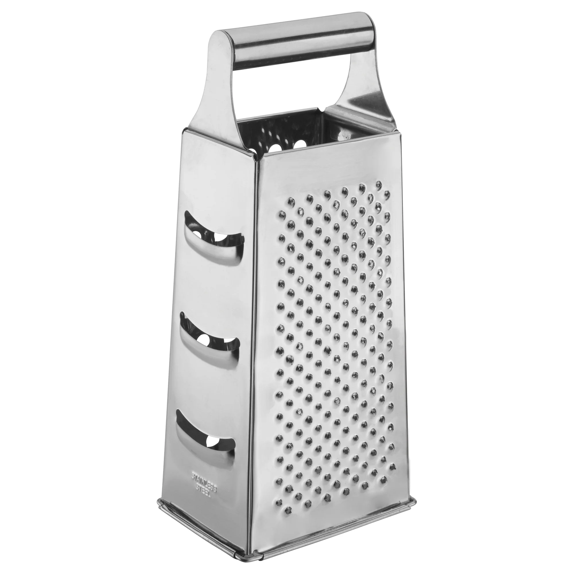 Winco SQG-1 4 Inch Stainless Steel Grater Tapered with Handle - Image 3