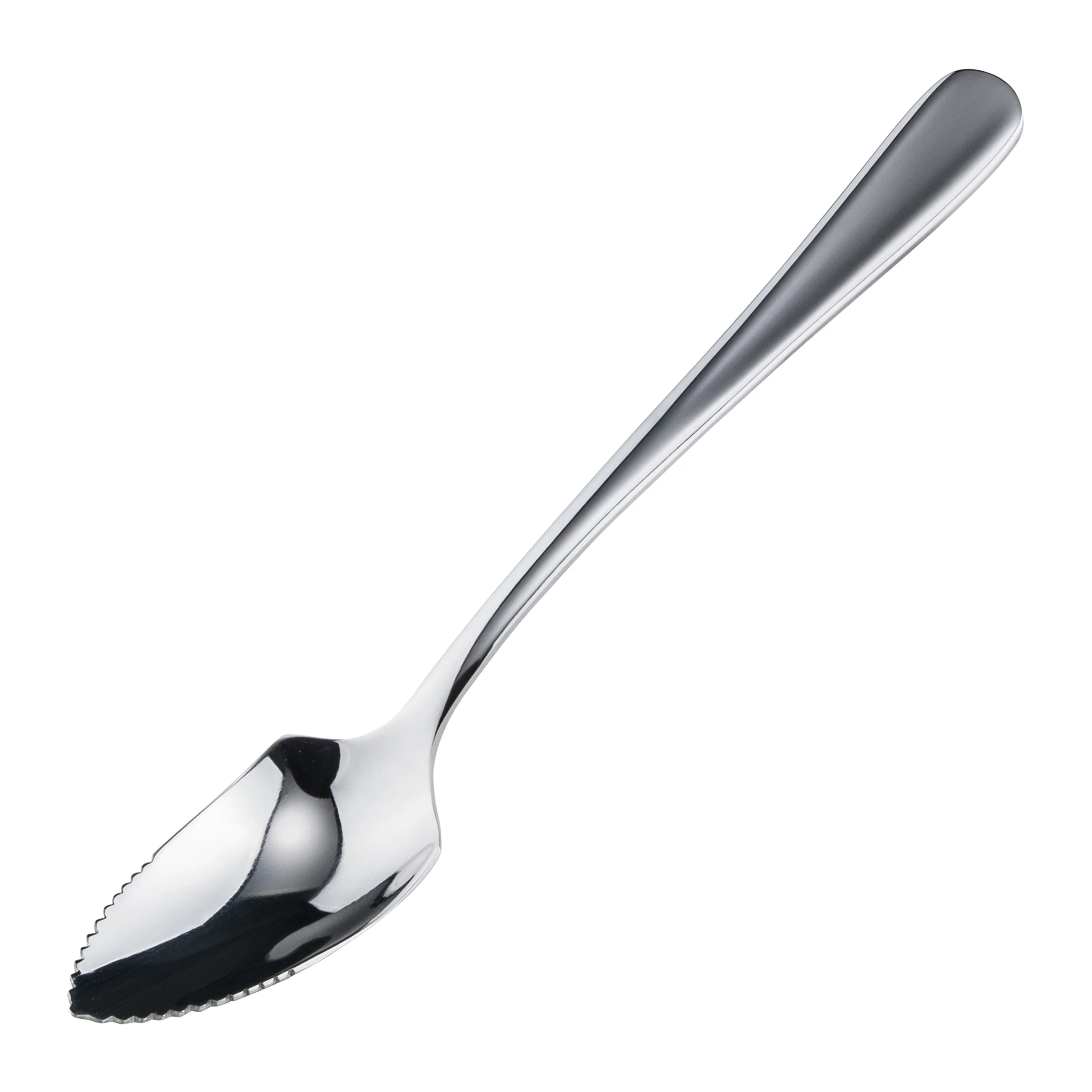Winco SRS-6 6-1/4 Inch Serrated Edge Grapefruit Spoon Heavy Weight Stainless Steel - Image 3