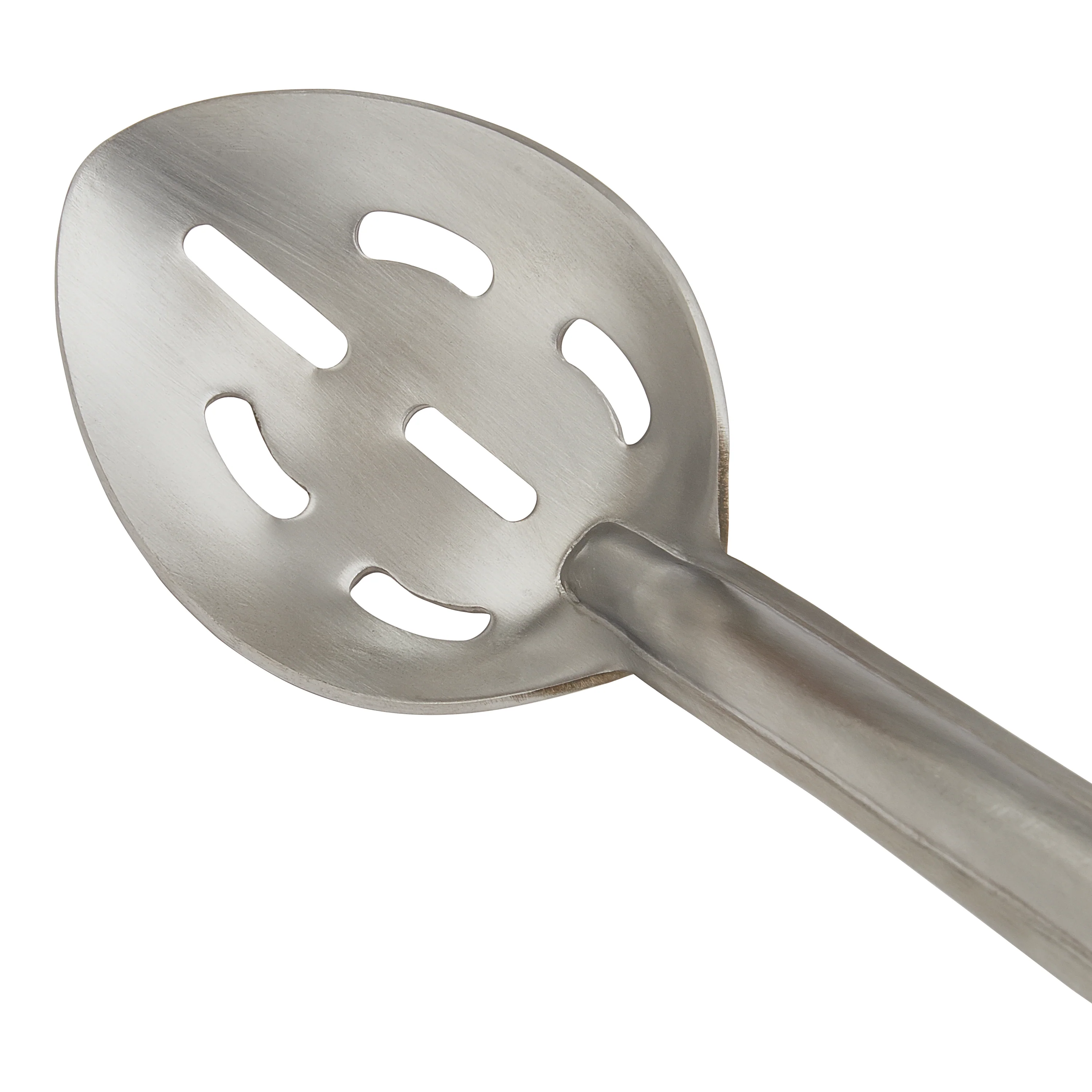 Winco SSCH-13L 13 Inch Basting Spoon Slotted Curved Handle Heavy Duty Stainless Steel - Image 3