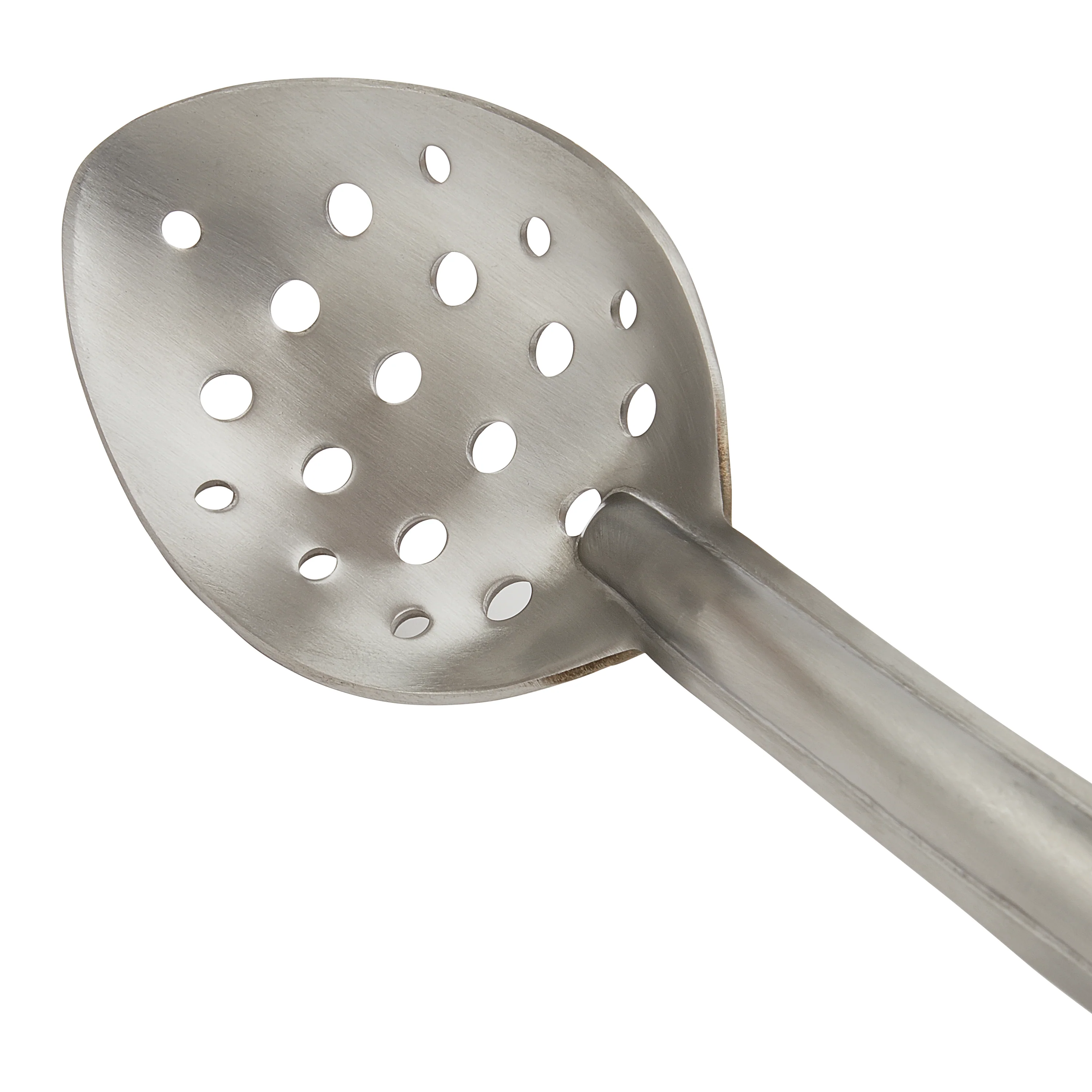 Winco SSCH-15P 15 Inch Perforated Basting Spoon Curved Handle Heavy Duty Stainless Steel - Image 2