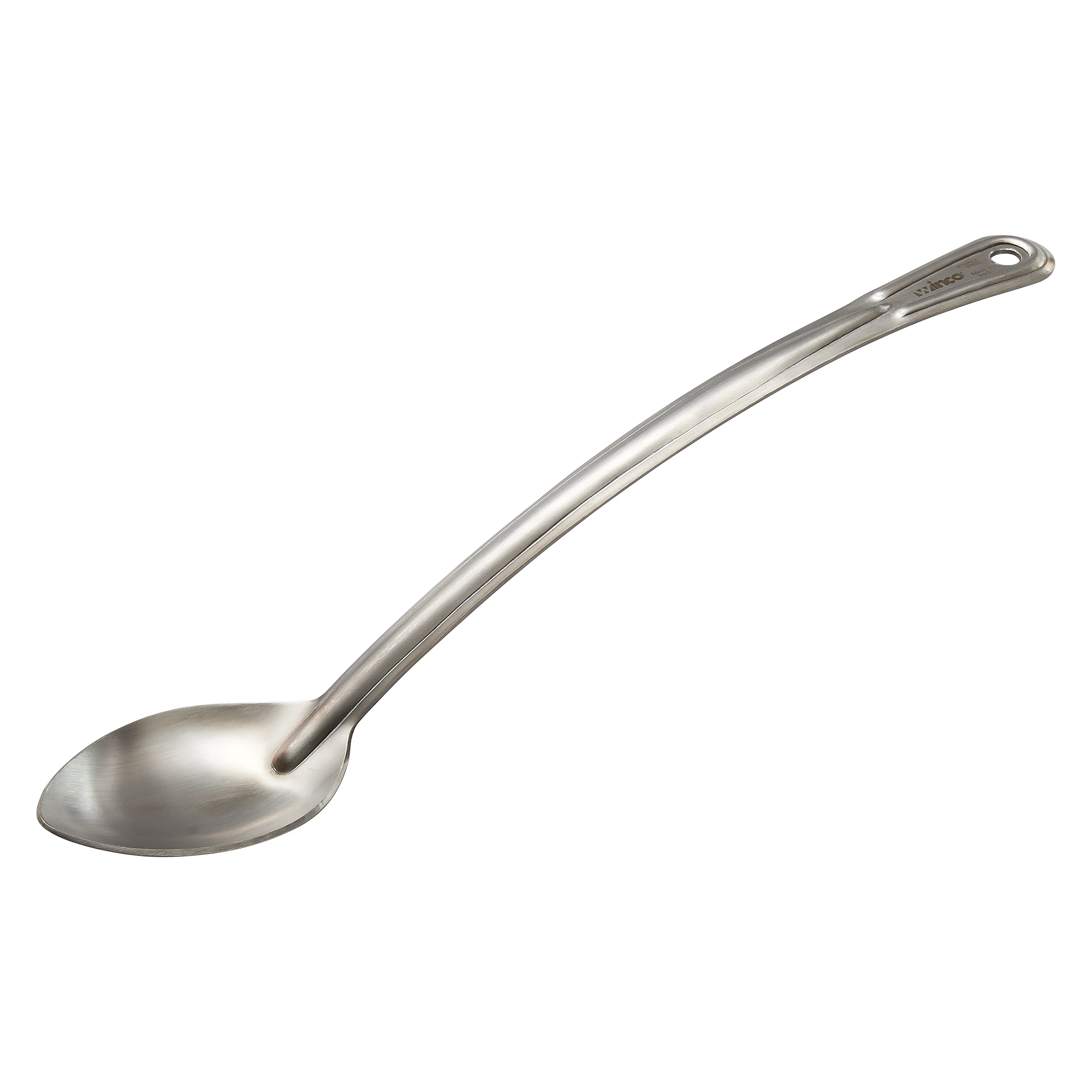 Winco SSCH-15S 15 Inch Long Solid Basting Spoon Heavy Duty 18/0 Stainless Steel - Image 3