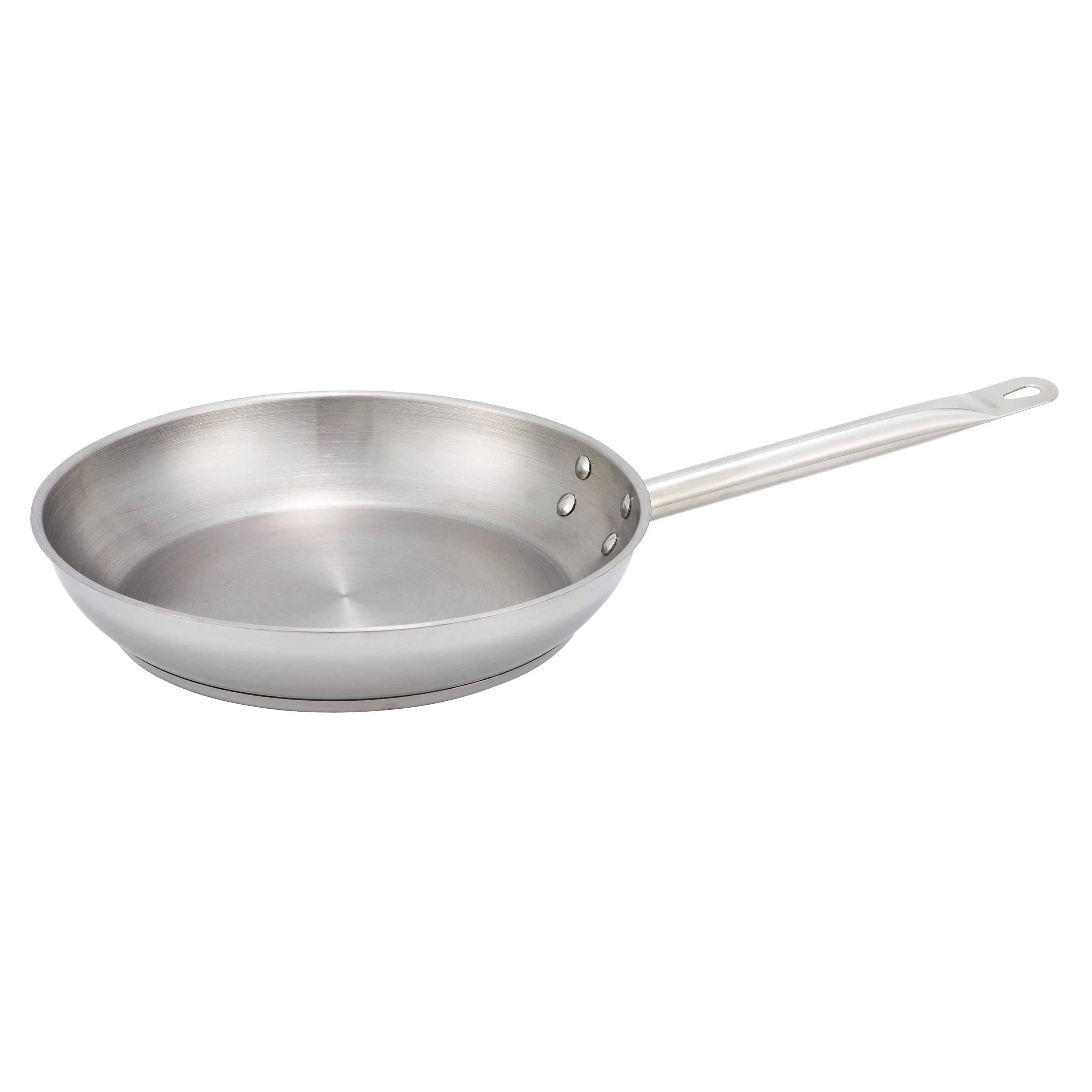 Winco SSFP-11 11 Inch Fry Pan Induction Ready Riveted Handle Heavy Duty Aluminum Core - Image 2