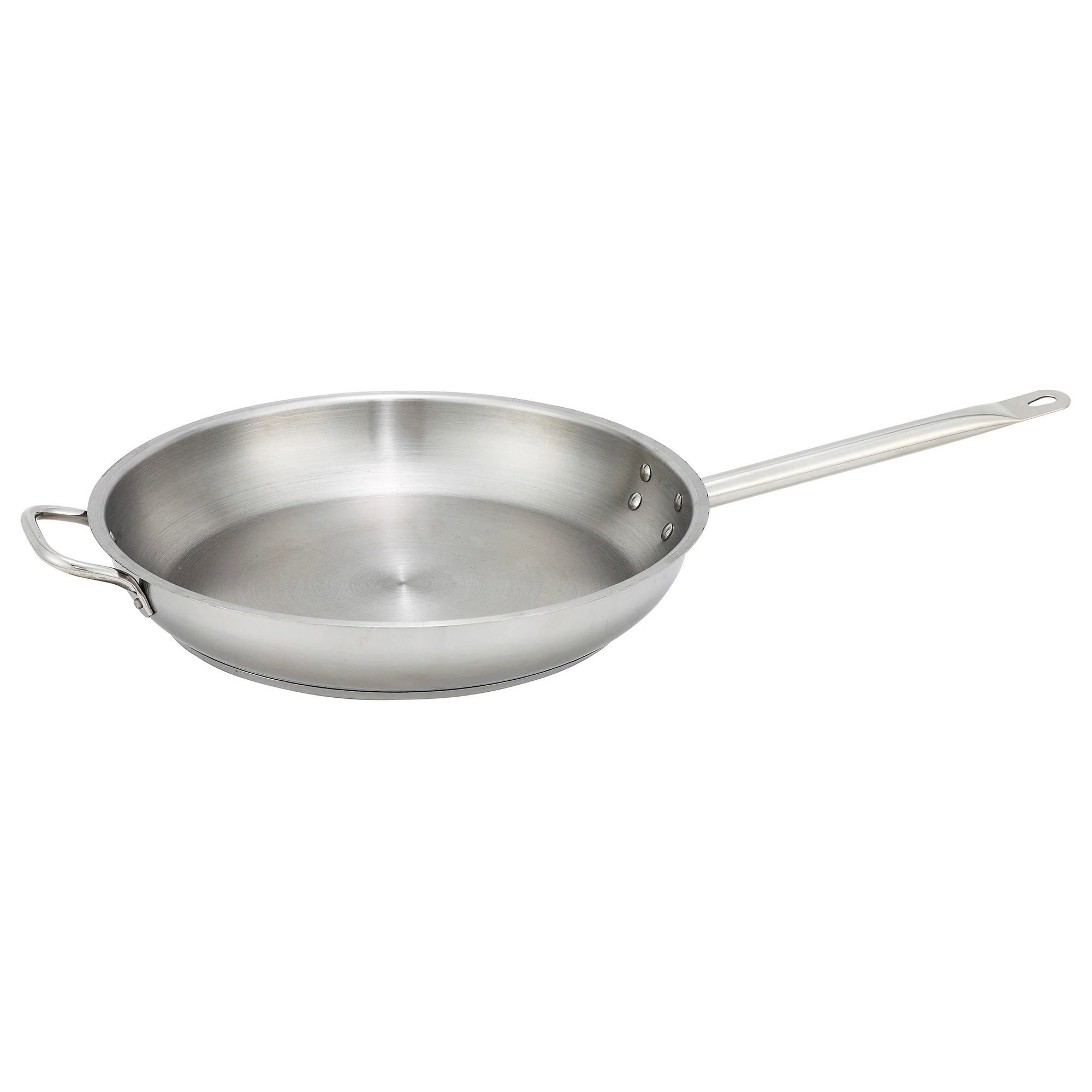 Winco SSFP-12 12-1/2 Inch Premium Fry Pan Riveted Handle Stainless Steel