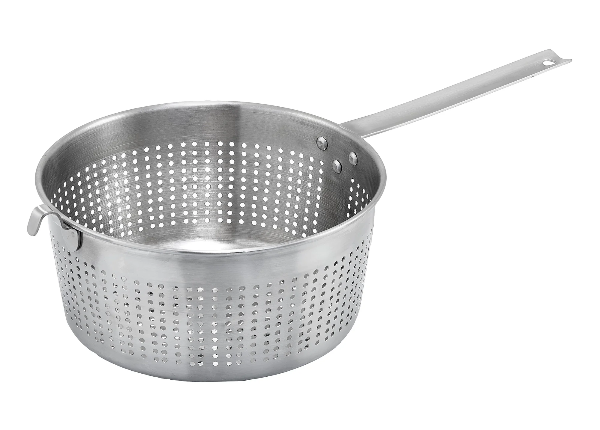 Winco SSS-3 8-1/2 Inch Diameter Pasta Strainer with Tri-Riveted Handle Stainless Steel - Image 2