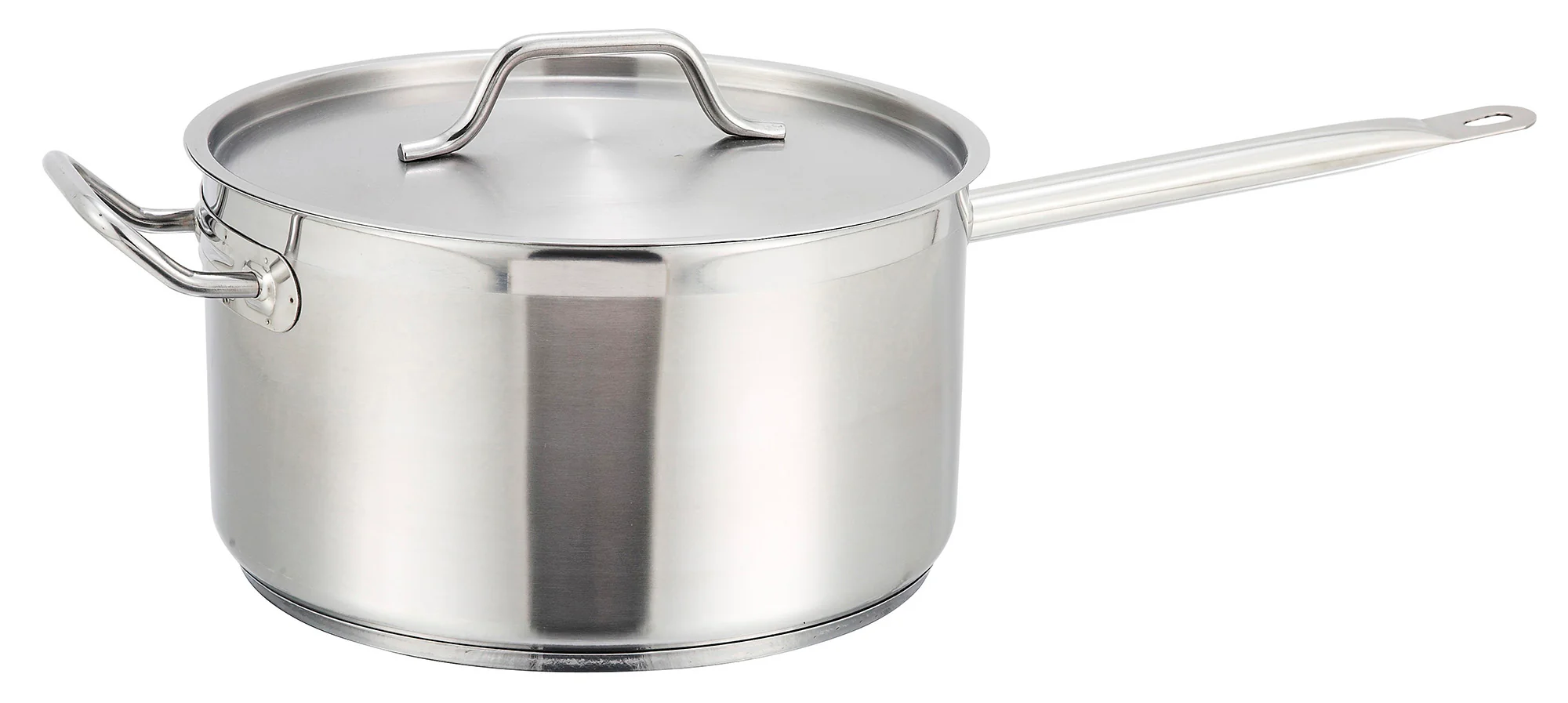 Winco SSSP-10 10 Quart Sauce Pan with Cover Stainless Steel Induction Ready - Image 4