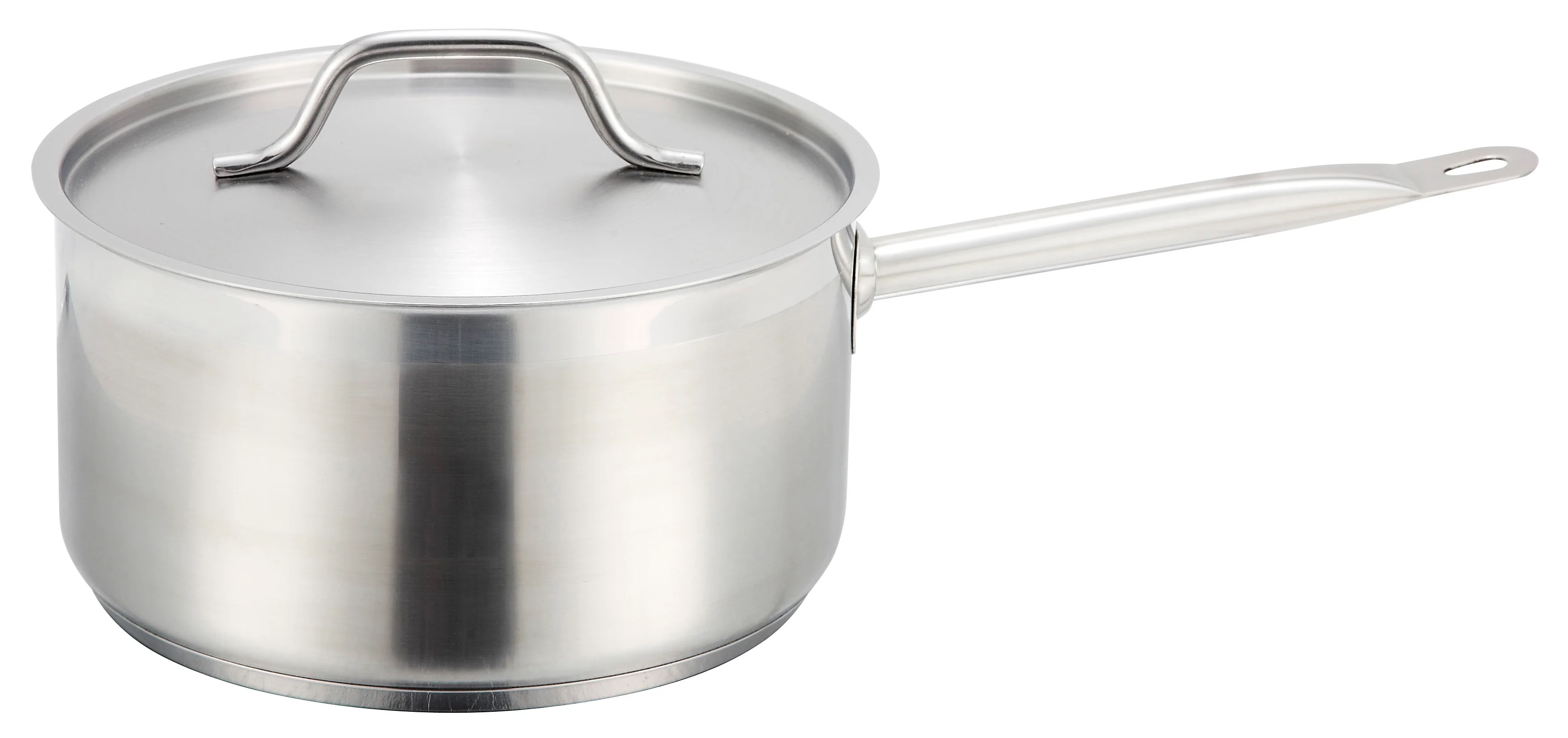 Winco SSSP-3 3-1/2 Quart Sauce Pan Stainless Steel Round with Cover