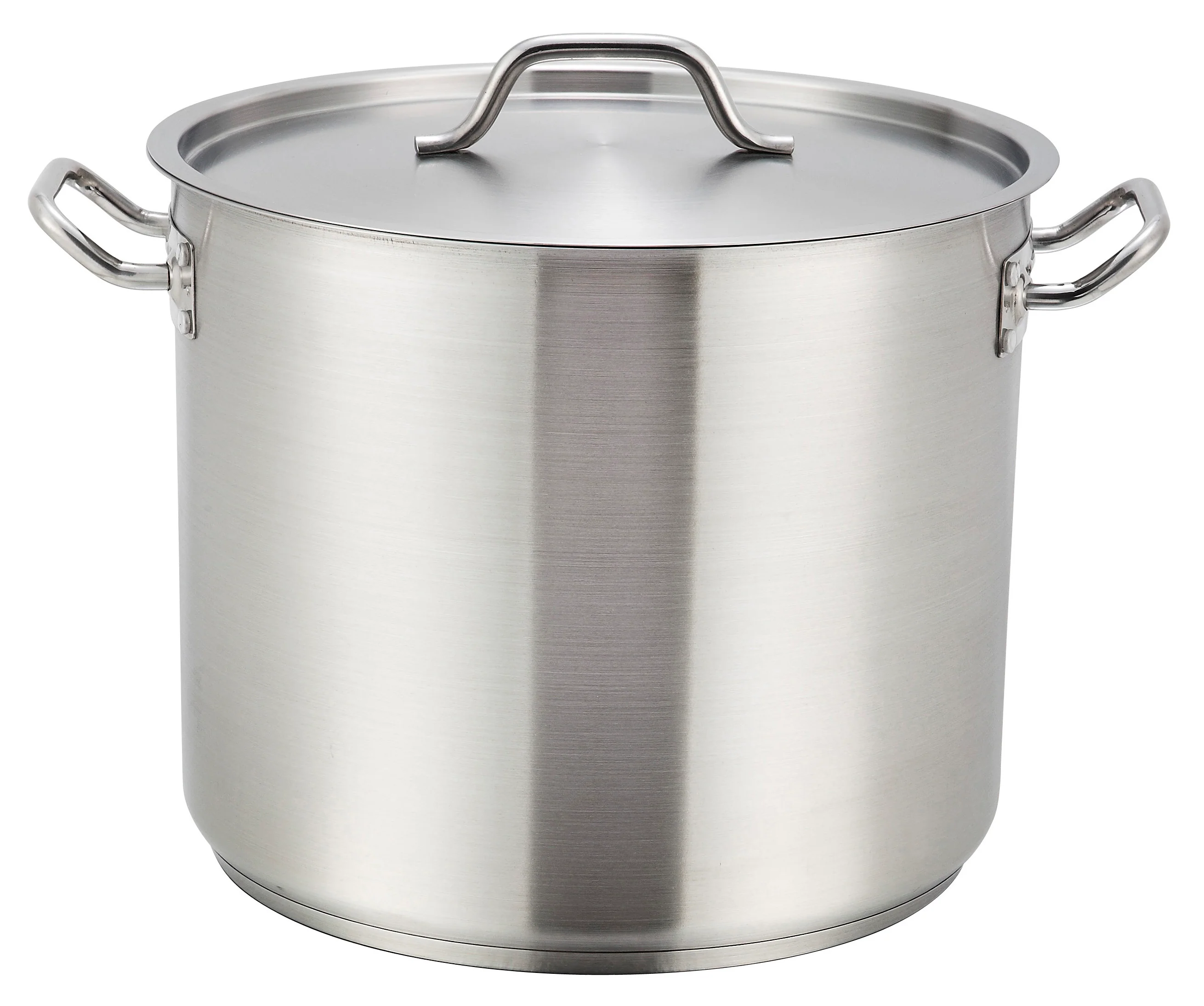 Winco 24 Quart Stainless Steel Induction Stock Pot with Lid