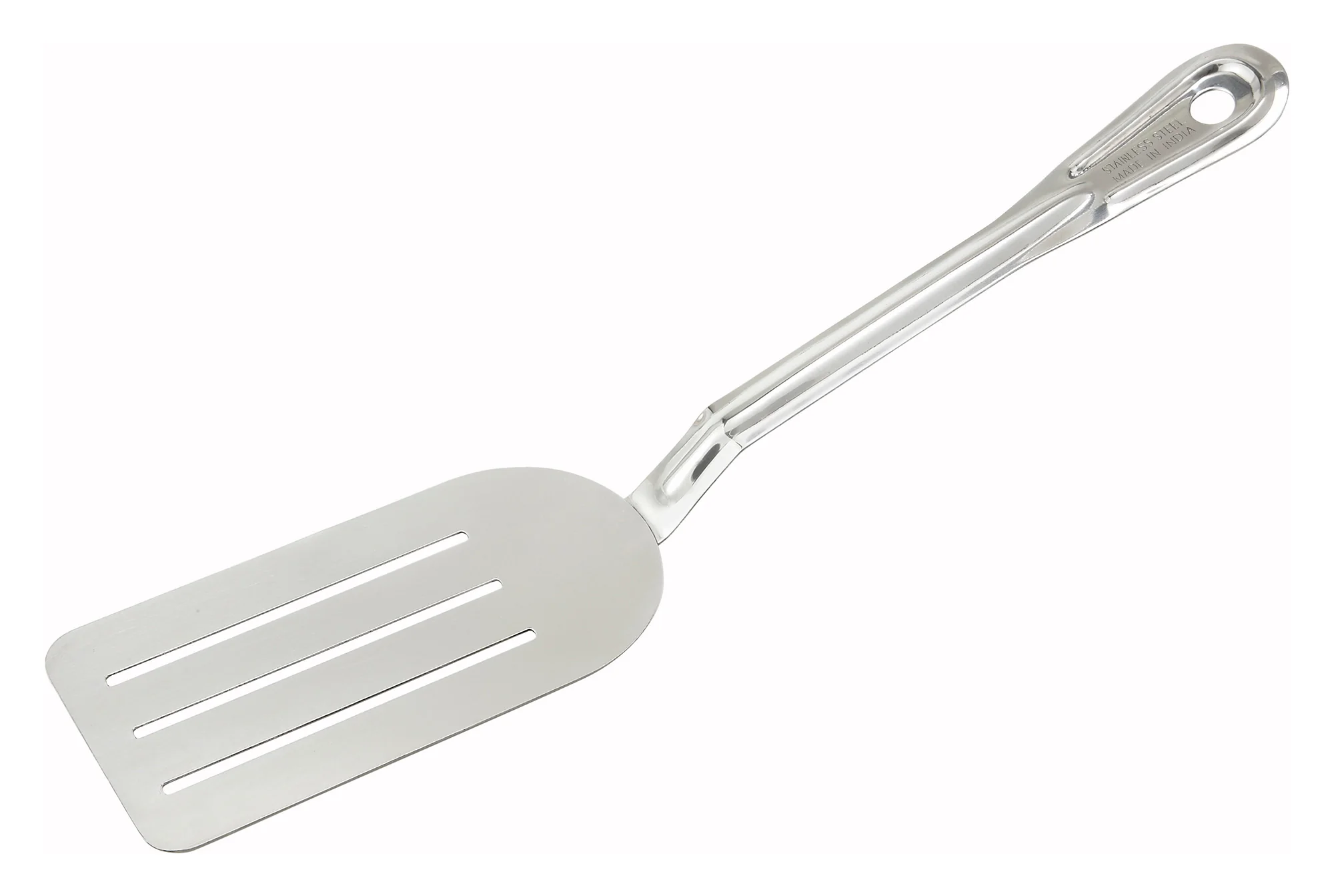 Winco 14" Stainless Steel Slotted Turner - Commercial Series - Image 2