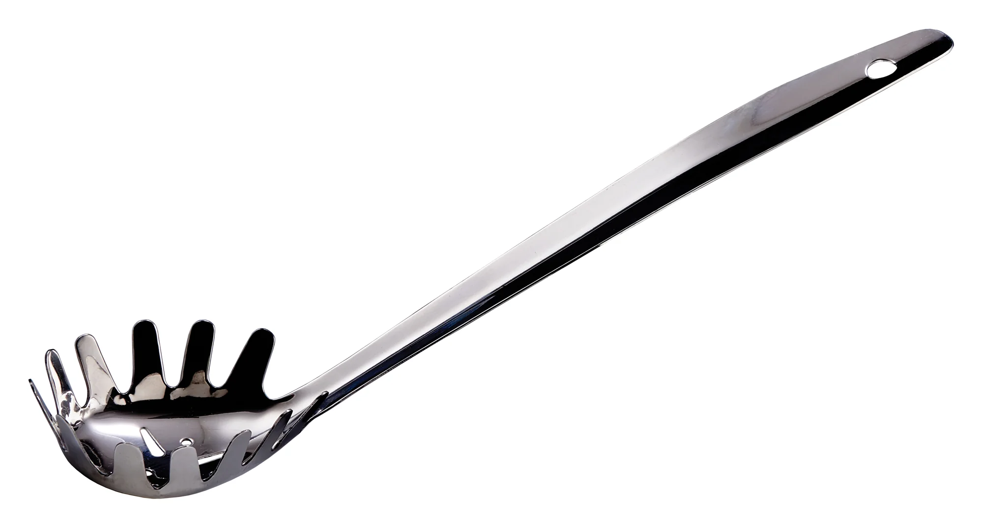 Winco STS-13 13 Inch Large Stainless Steel Spaghetti Server with Ergonomic Handle - Image 2